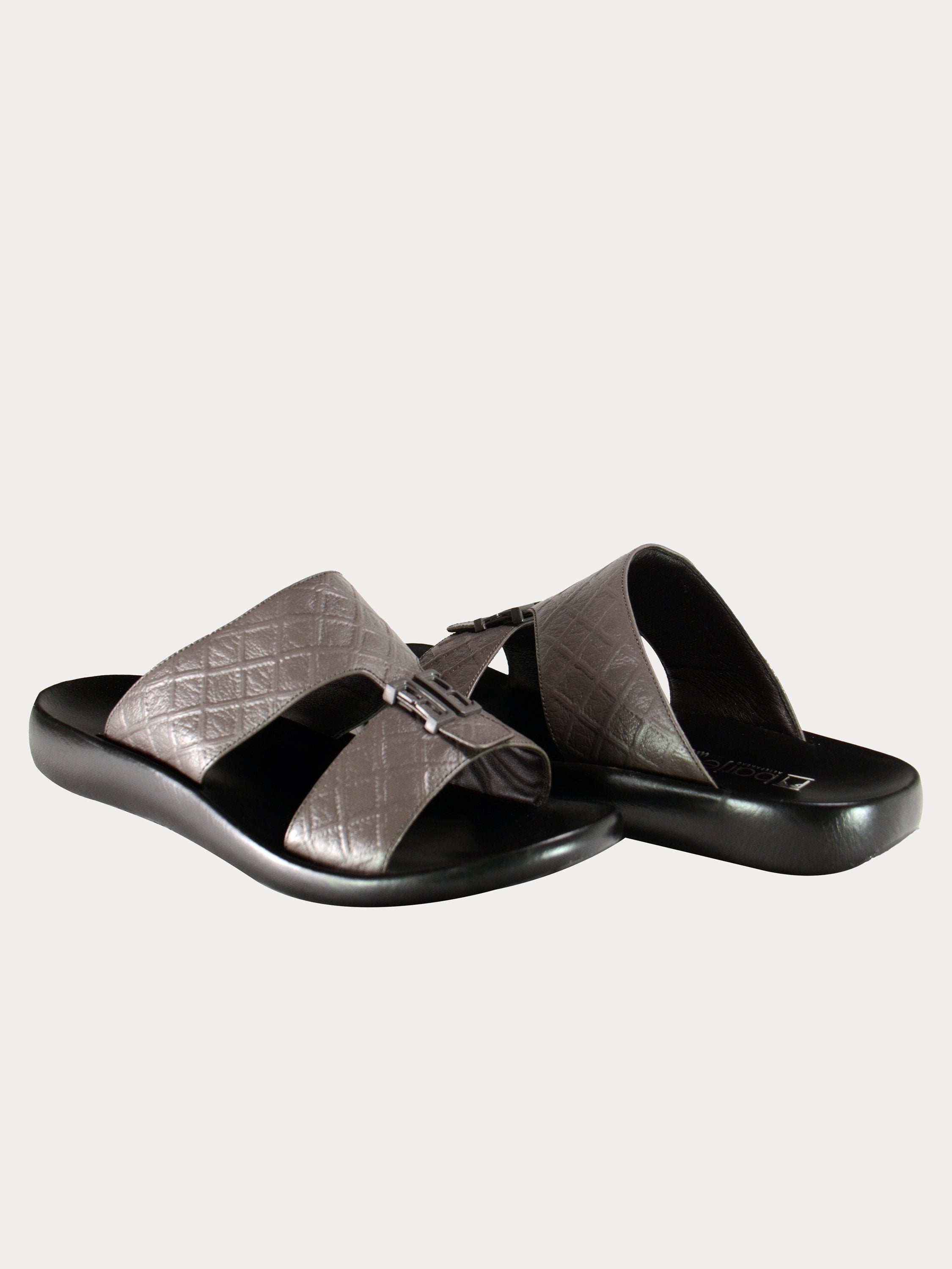 Barjeel Uno Harlequin Design Arabic Sandals #color_Grey