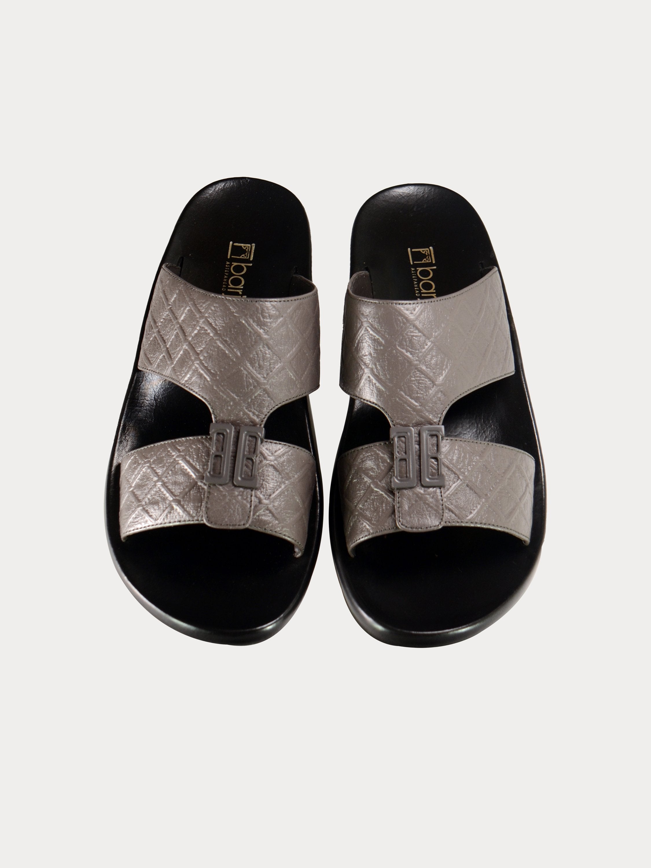 Barjeel Uno Harlequin Design Arabic Sandals #color_Grey