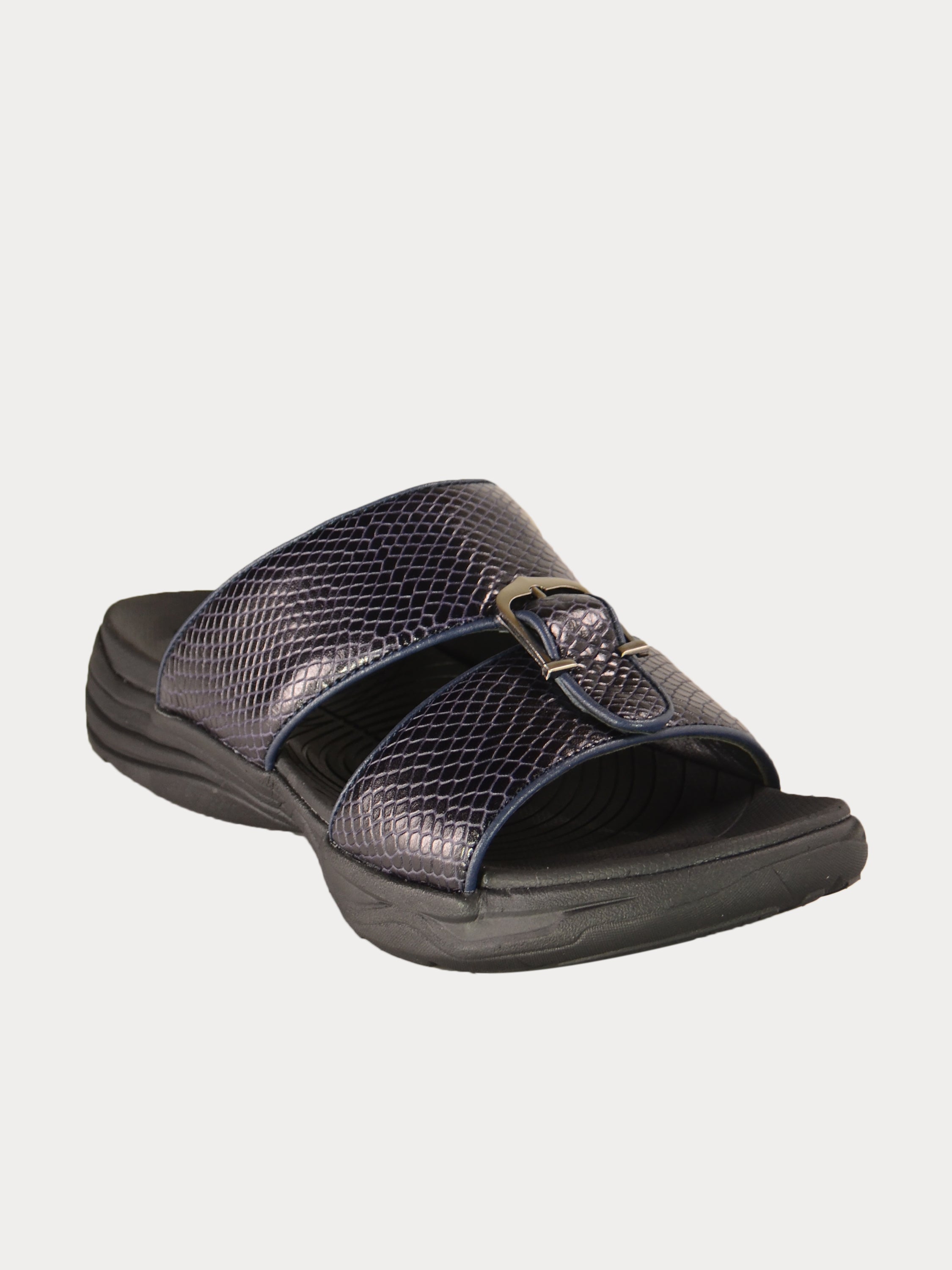 Barjeel Uno 152120 Honeycomb Pattern Arabic Sandals #color_Brown