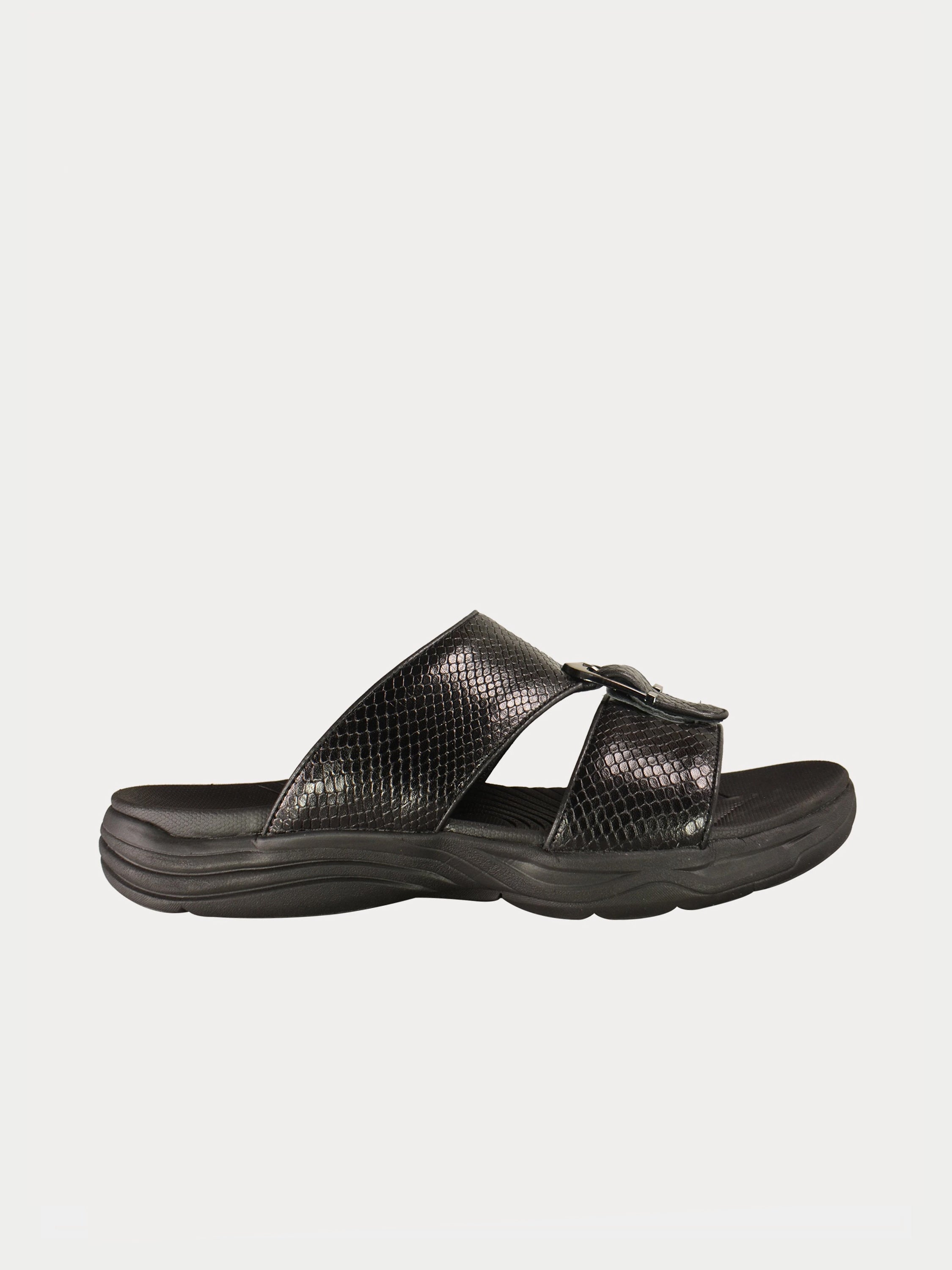 Barjeel Uno 152120 Honeycomb Pattern Arabic Sandals #color_Black