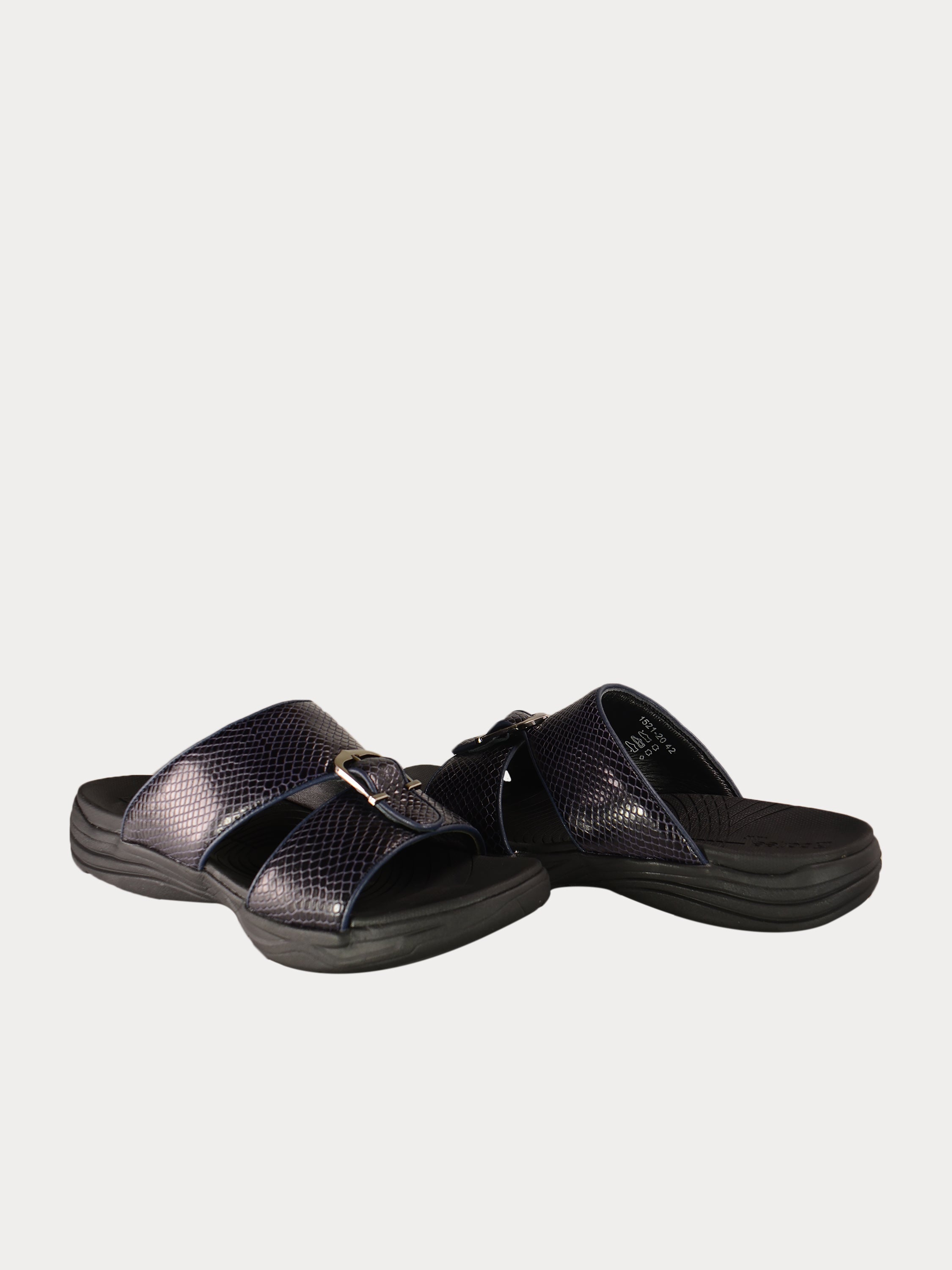 Barjeel Uno 152120 Honeycomb Pattern Arabic Sandals #color_Navy