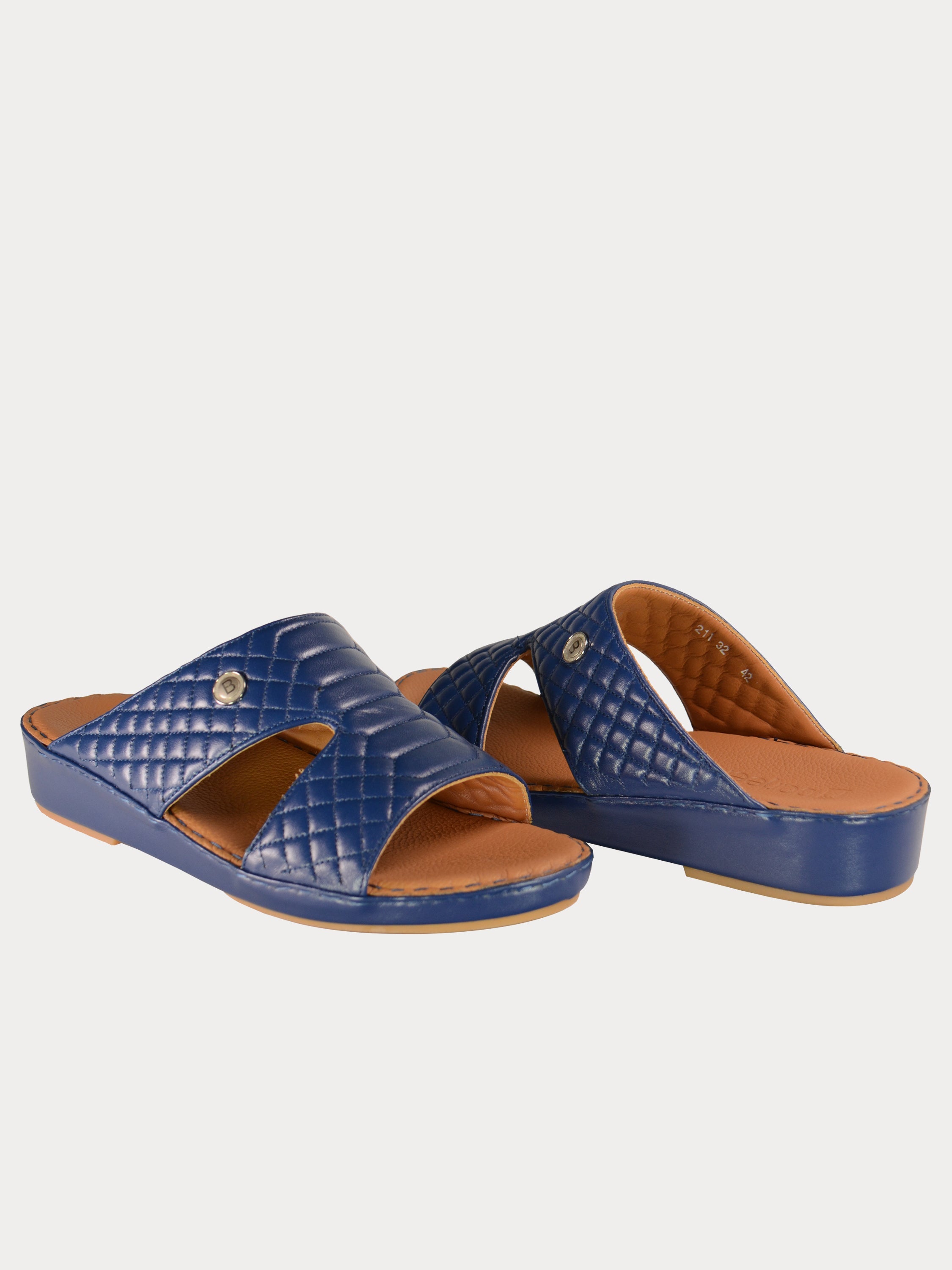 Barjeel Uno 021132 Lattice Design Arabic Sandals #color_Blue