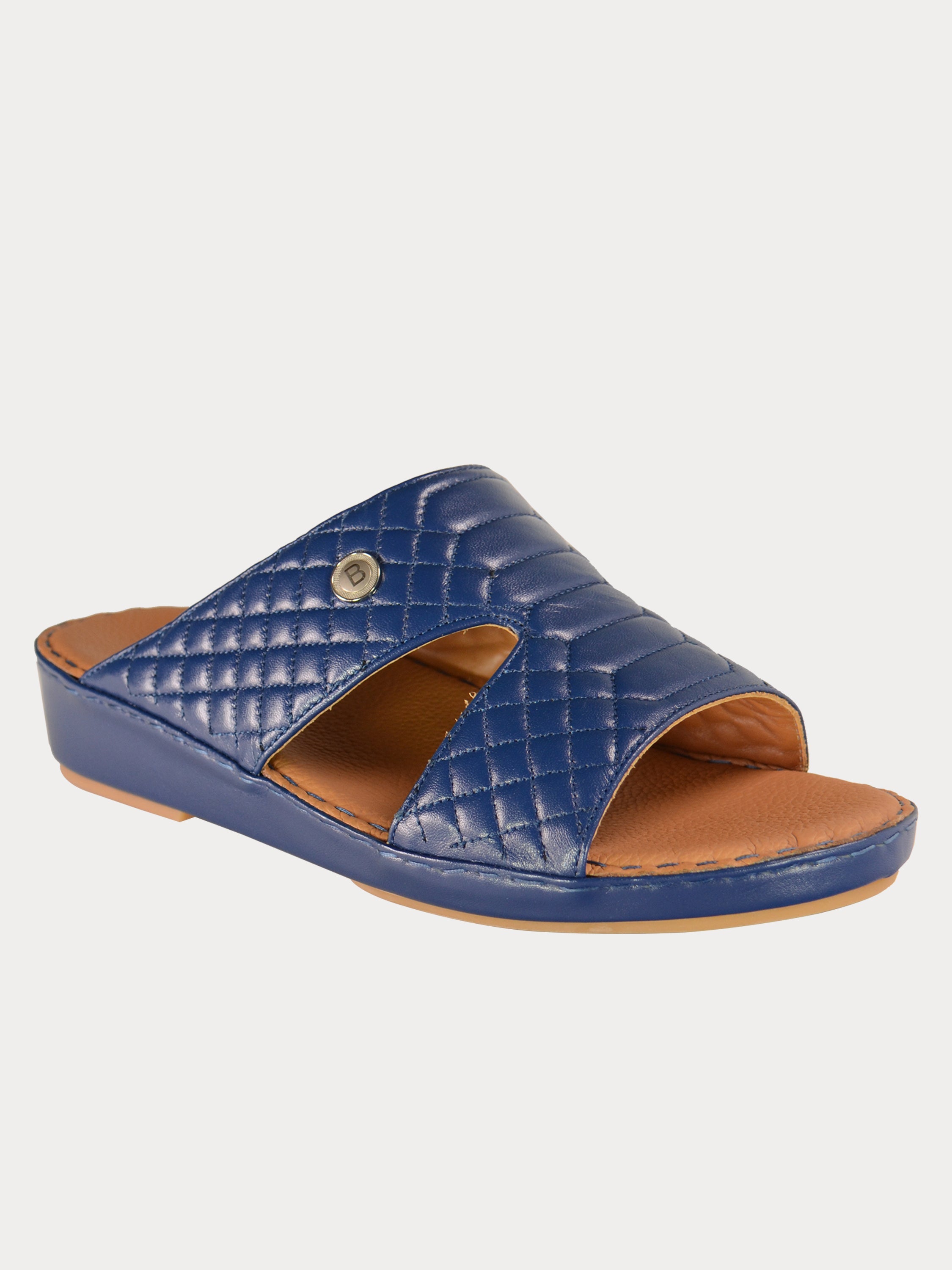 Barjeel Uno 021132 Lattice Design Arabic Sandals #color_Blue