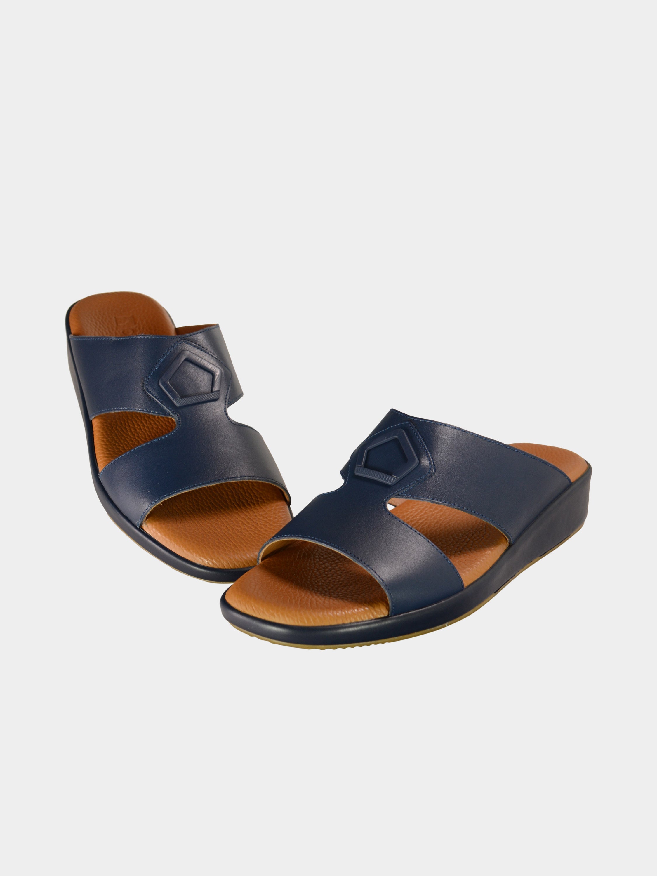 Barjeel Uno BGT-05 Men's Arabic Sandals #color_Navy