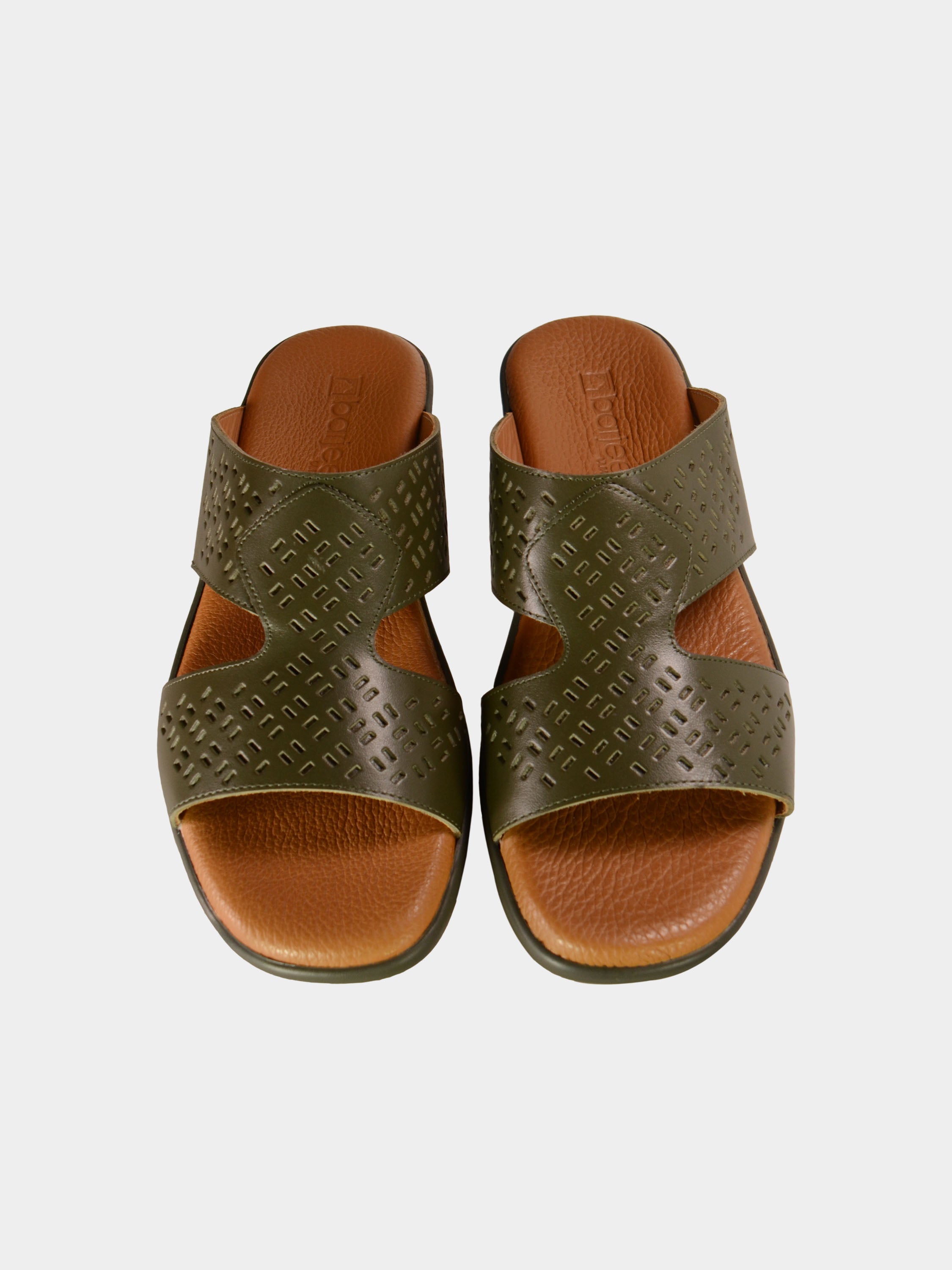 Barjeel Uno BGT-06 Men's Arabic Sandals #color_Green