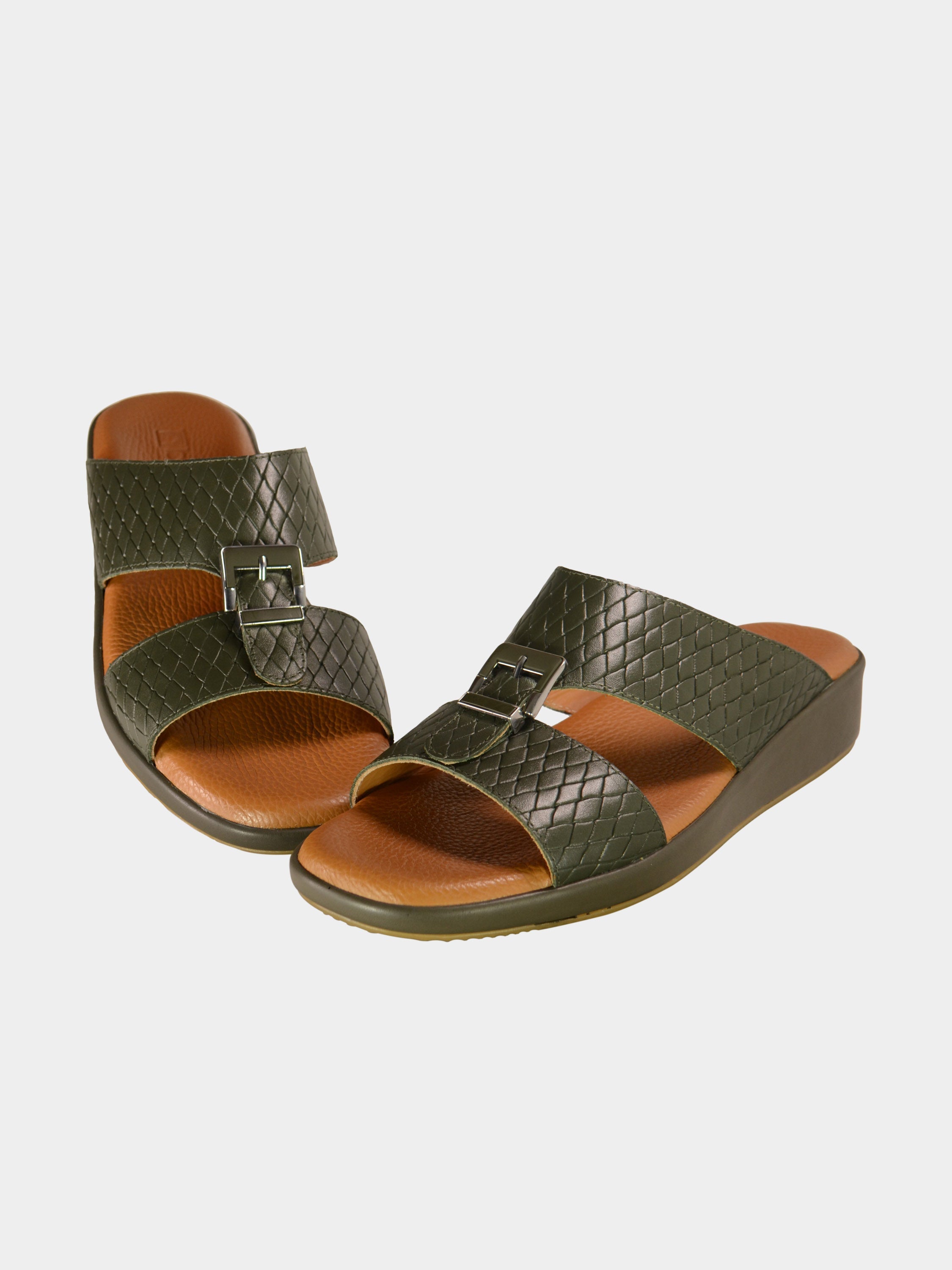 Barjeel Uno BGT-10 Men's Arabic Sandals #color_Green