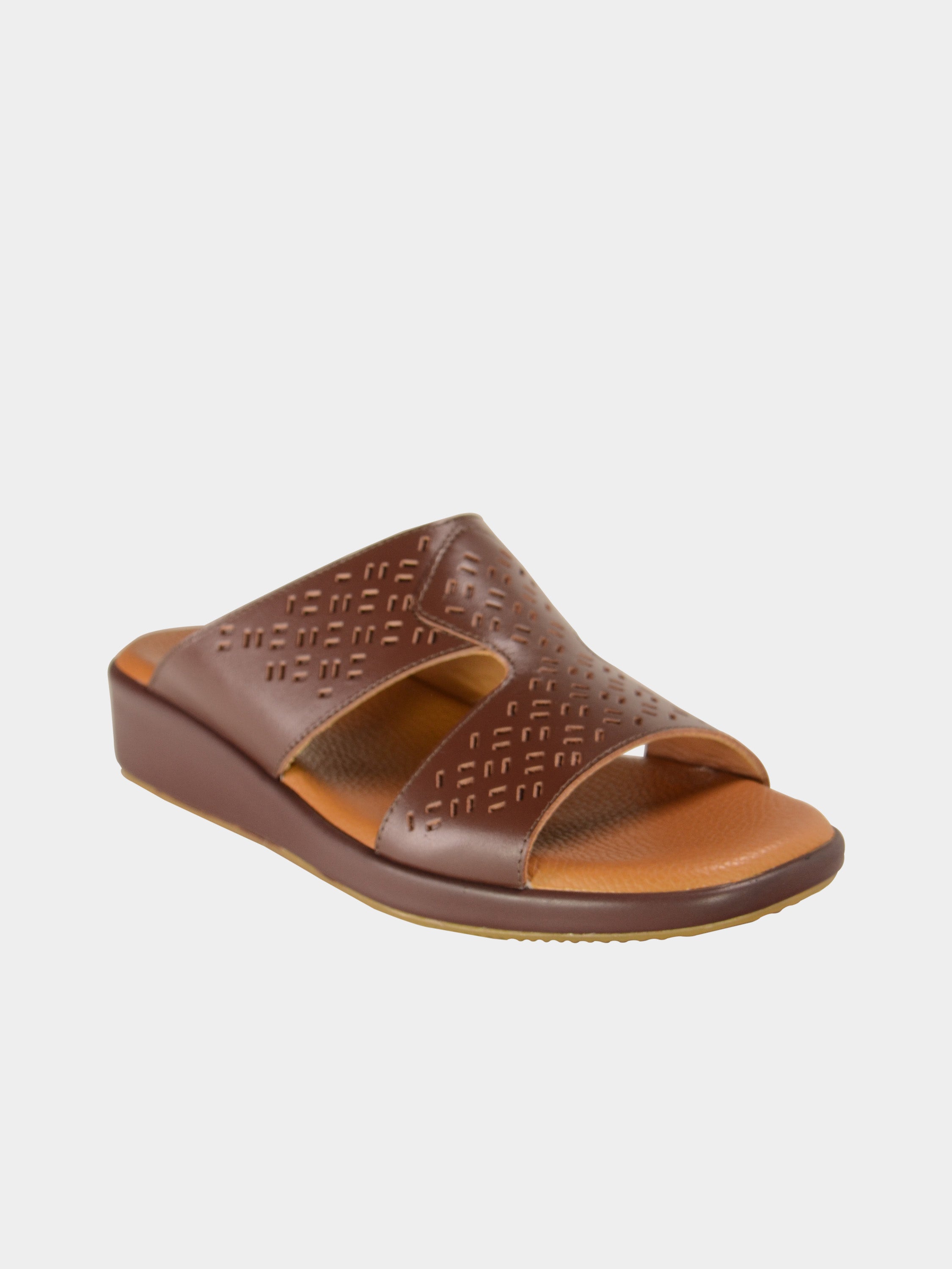 Barjeel Uno BGT-06 Men's Arabic Sandals #color_Brown