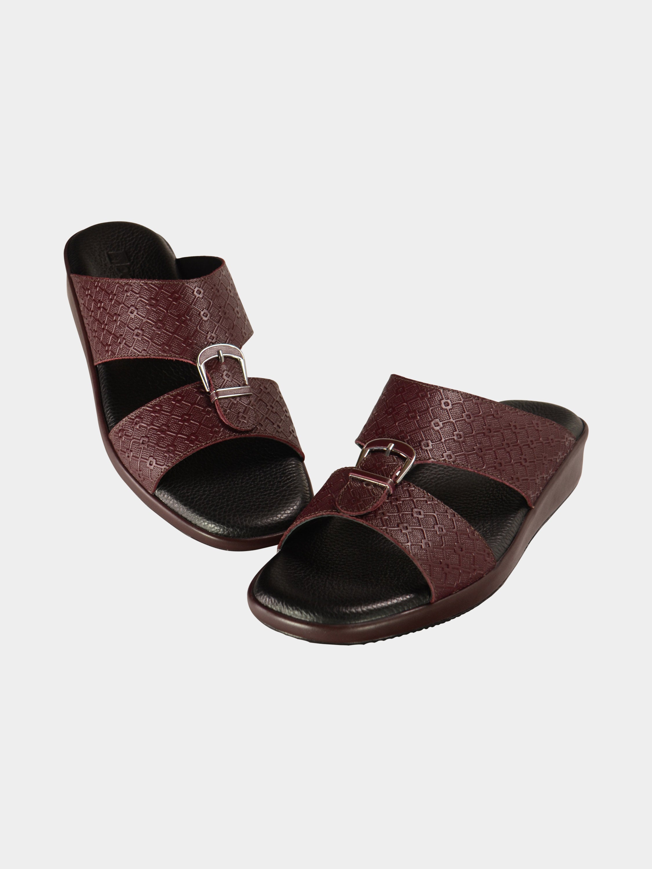 Barjeel Uno BGT-14 Men's Arabic Sandals #color_Maroon