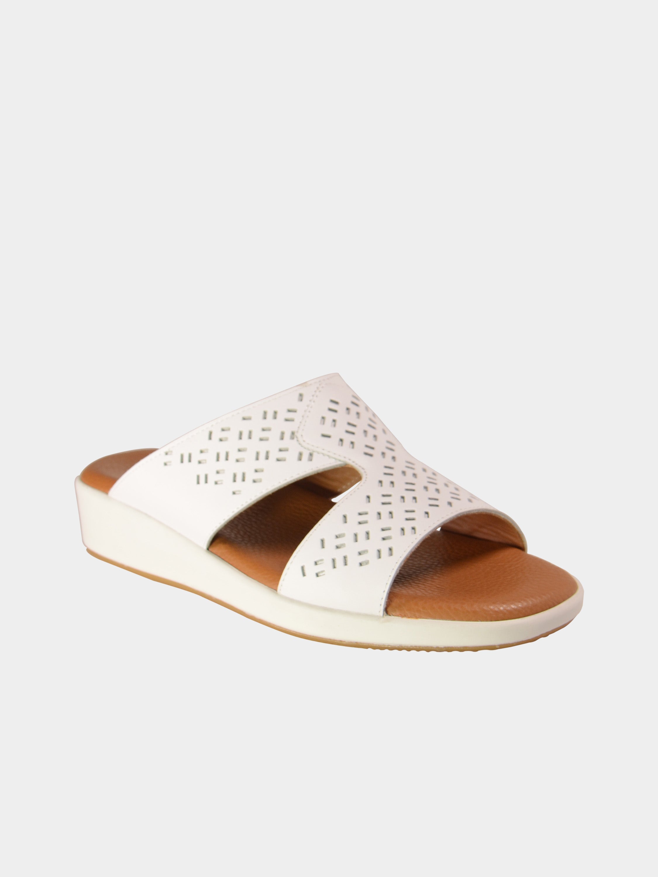 Barjeel Uno BGT-06 Men's Arabic Sandals #color_White