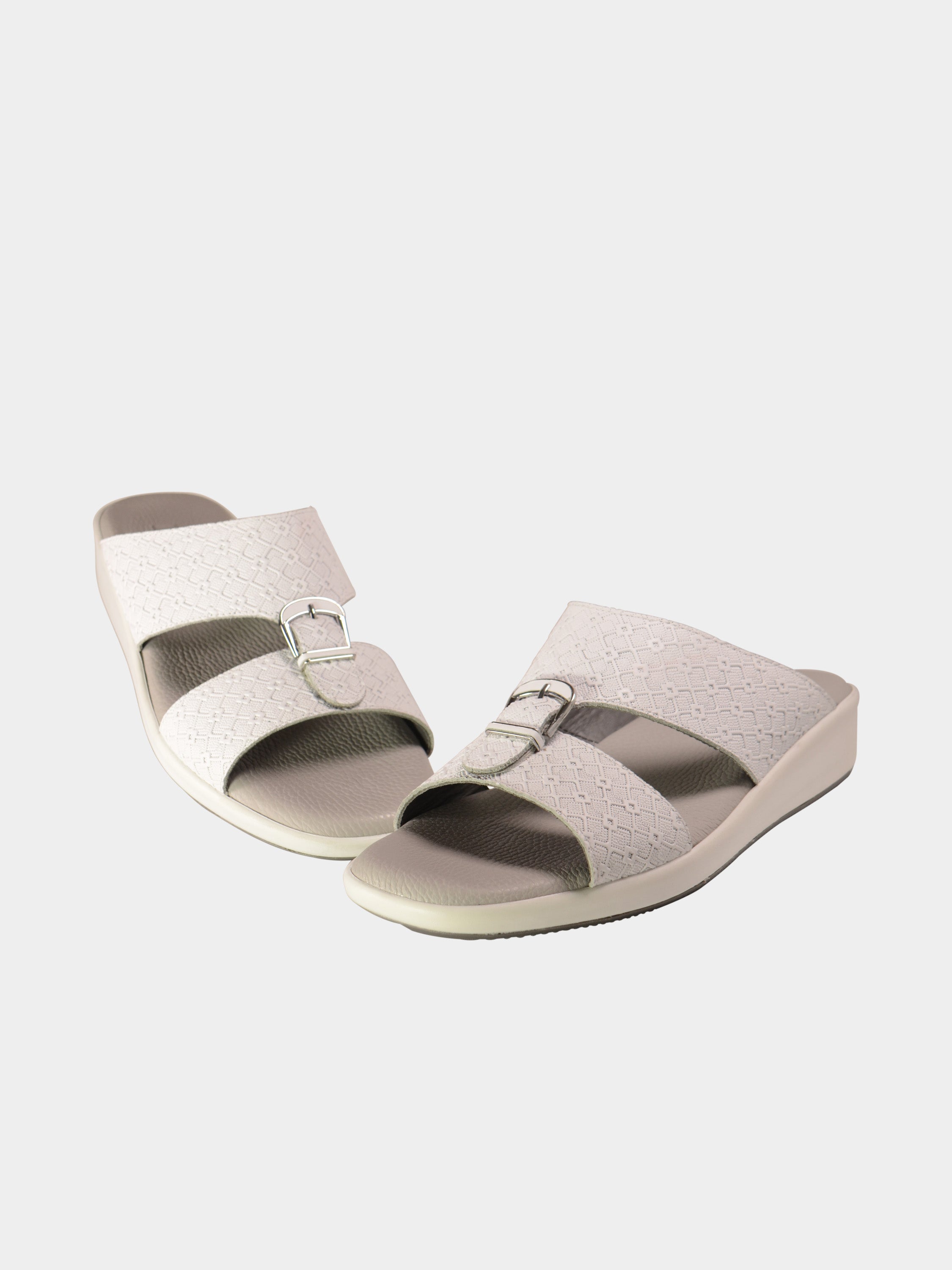 Barjeel Uno BGT-14 Men's Arabic Sandals #color_White