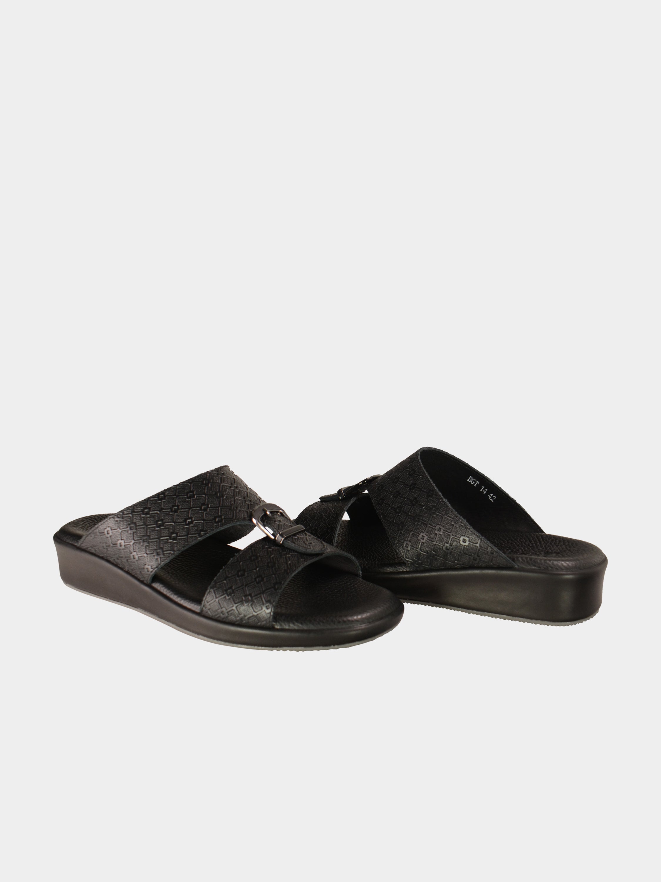 Barjeel Uno BGT-14 Men's Arabic Sandals #color_Black