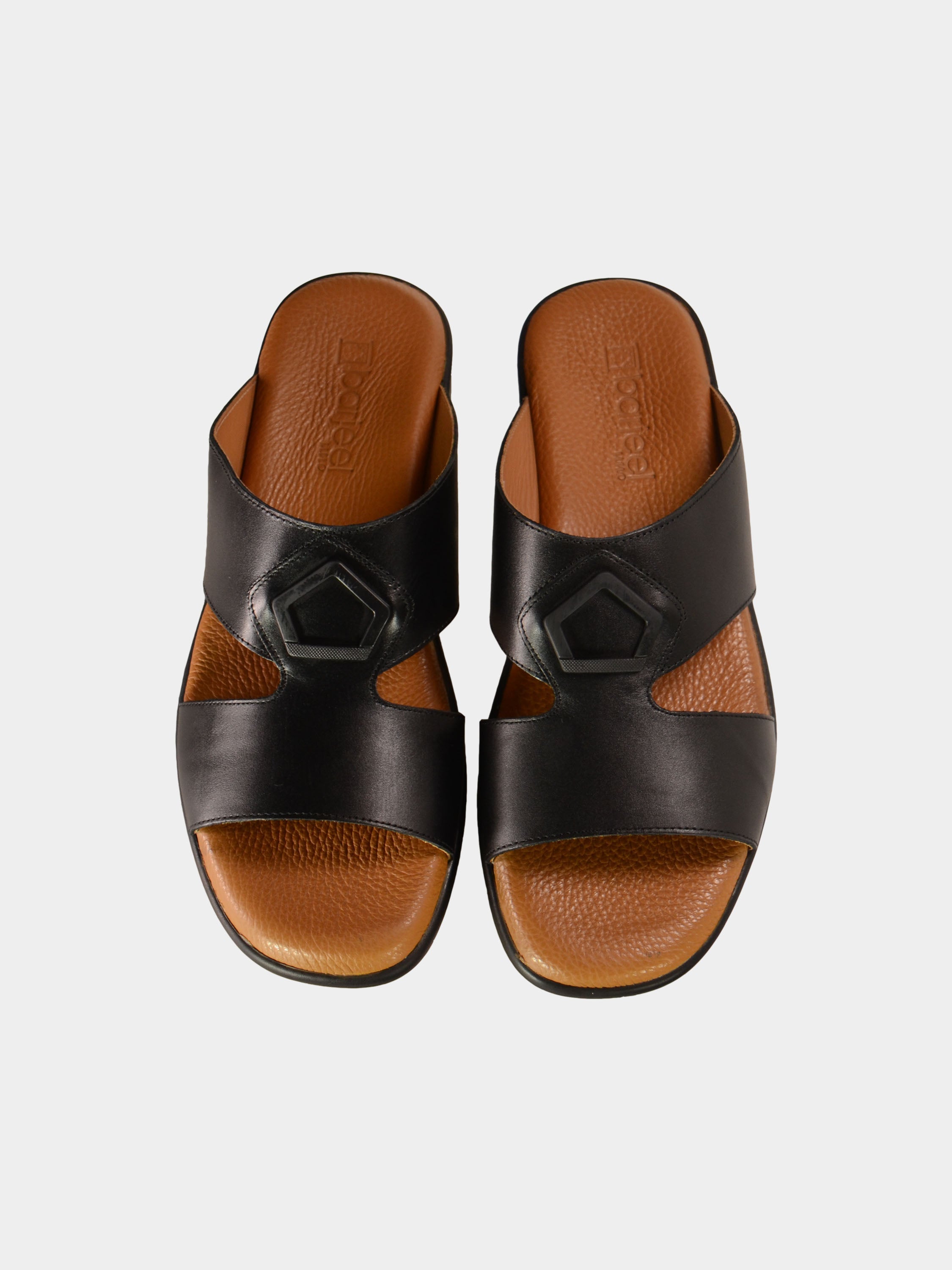 Barjeel Uno BGT-05 Men's Arabic Sandals #color_Black