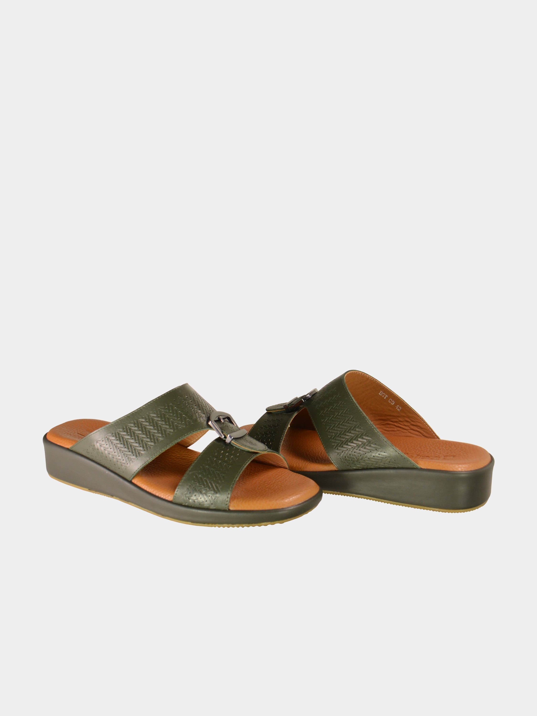Barjeel Uno BGT-09 Men's Arabic Sandals #color_Green