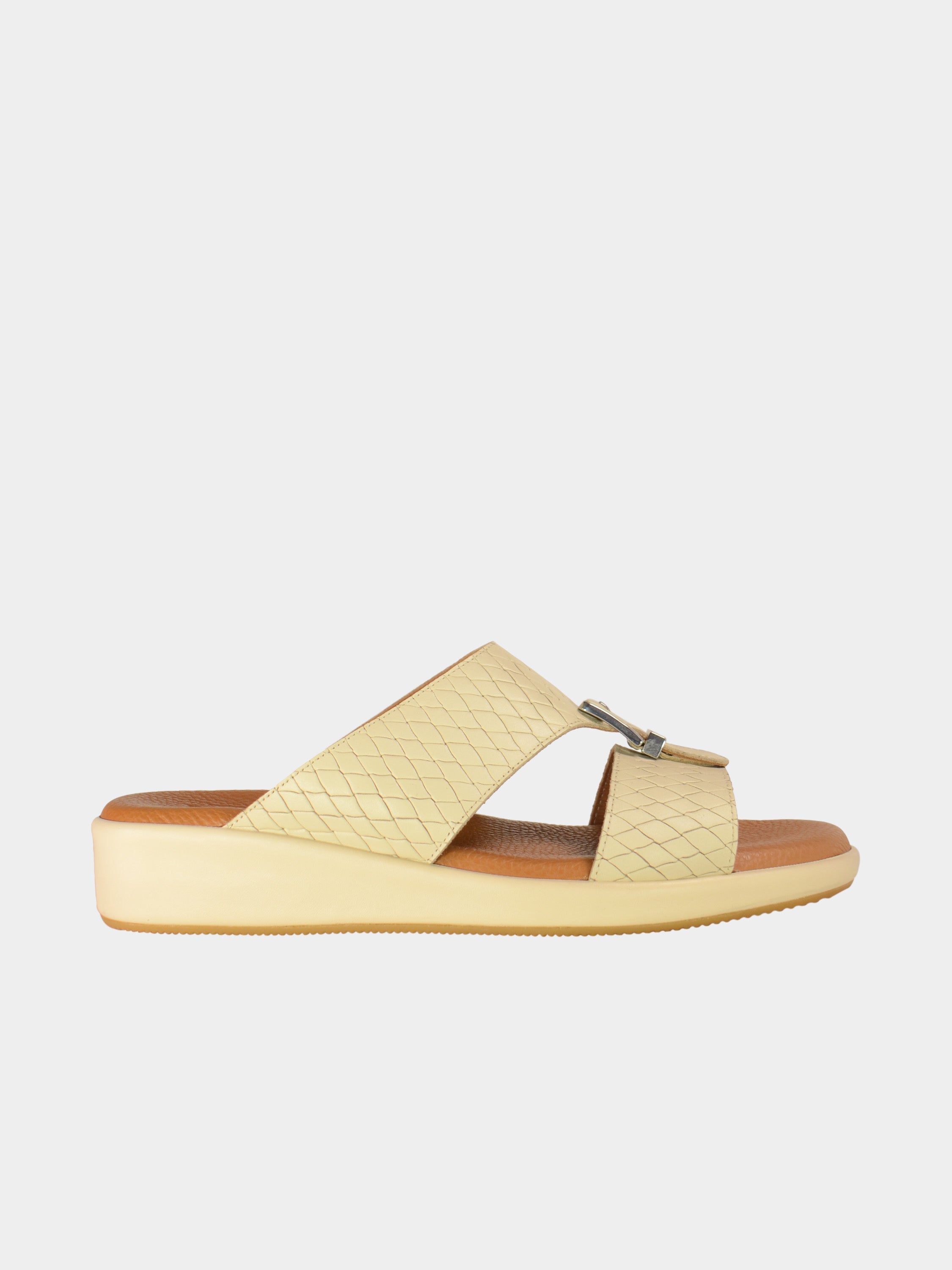 Barjeel Uno BGT-10 Men's Arabic Sandals #color_Beige