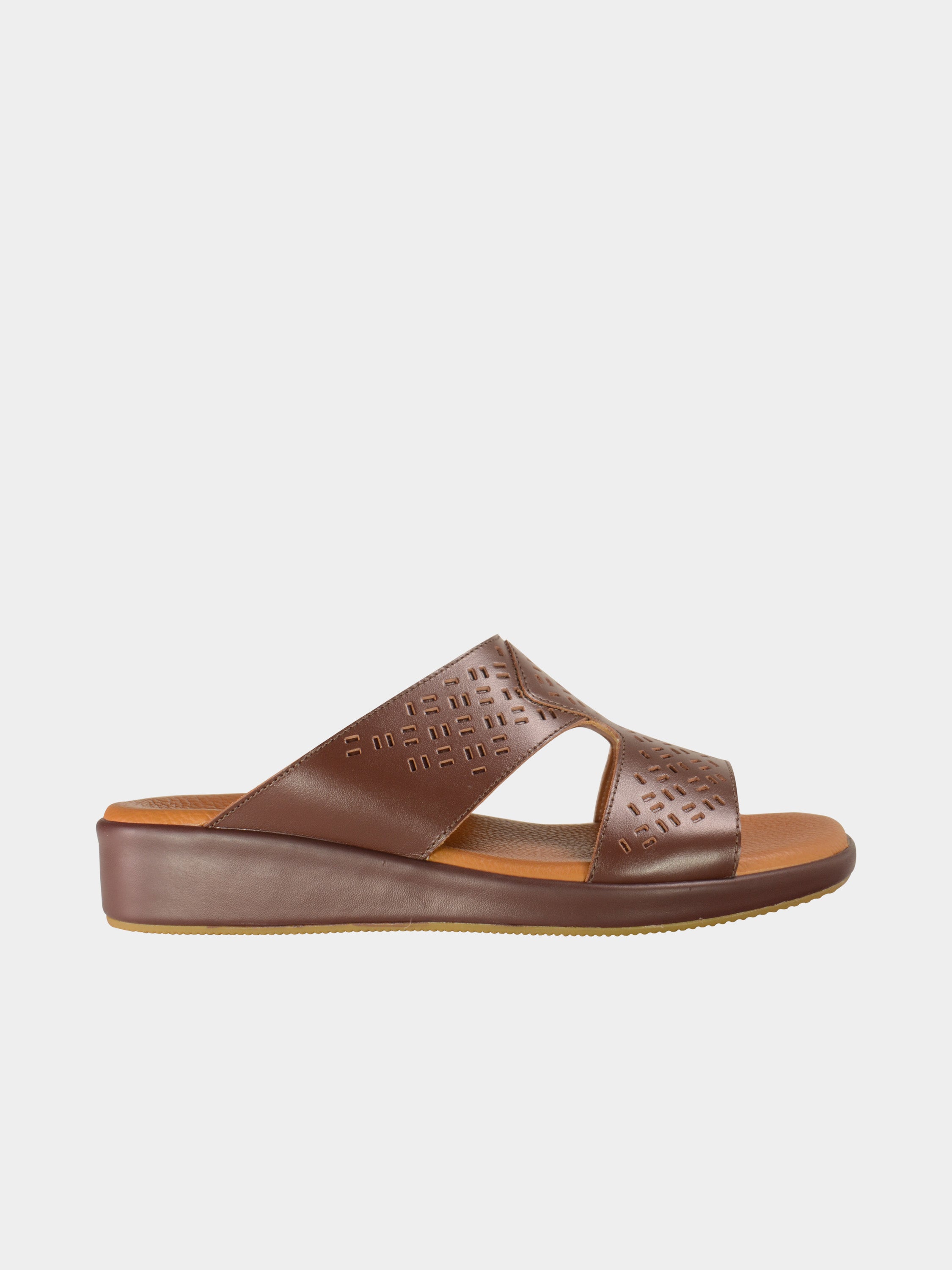 Barjeel Uno BGT-06 Men's Arabic Sandals #color_Brown
