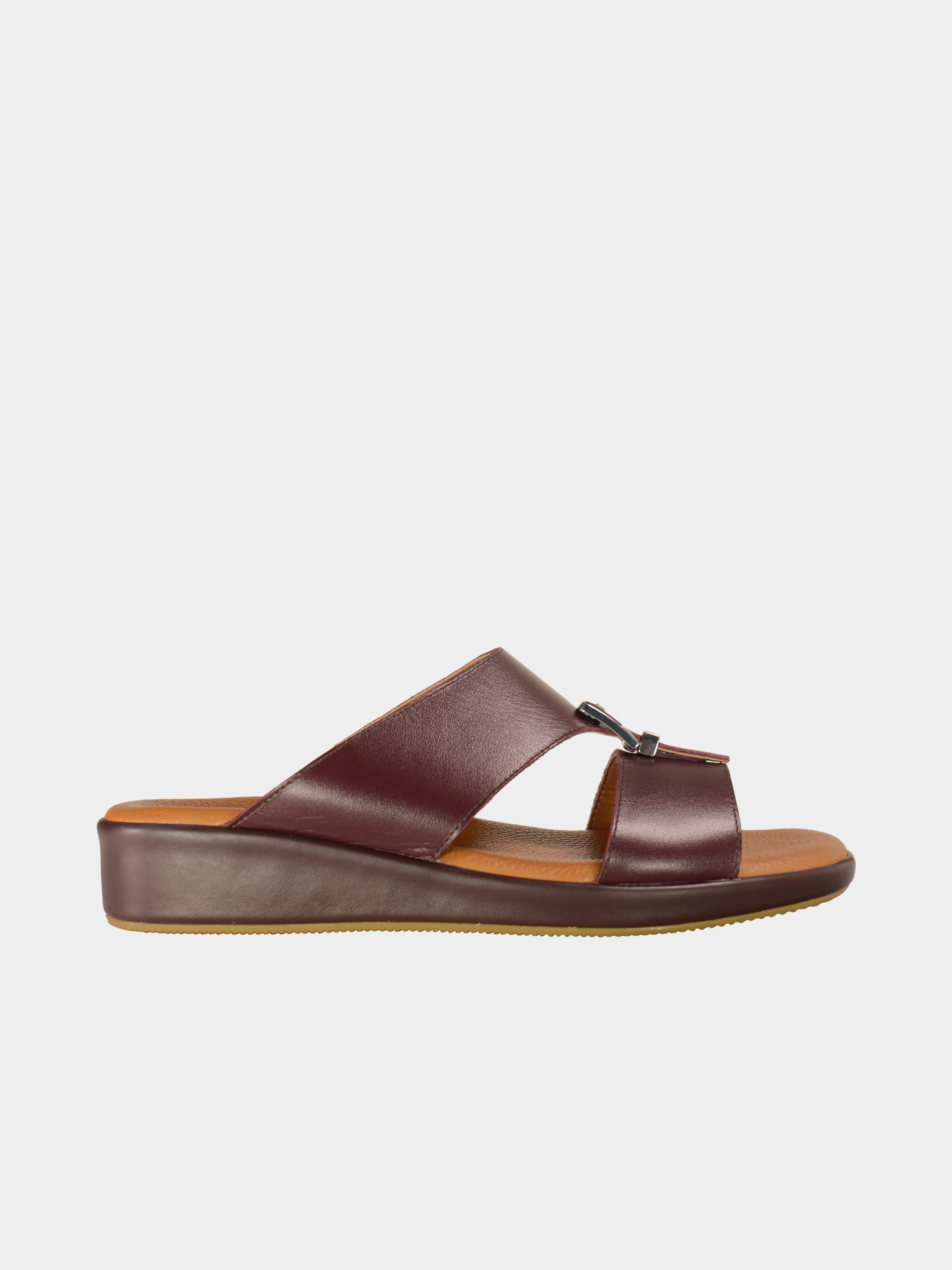 Barjeel Uno BGT-01 Men's Arabic Sandals #color_Maroon