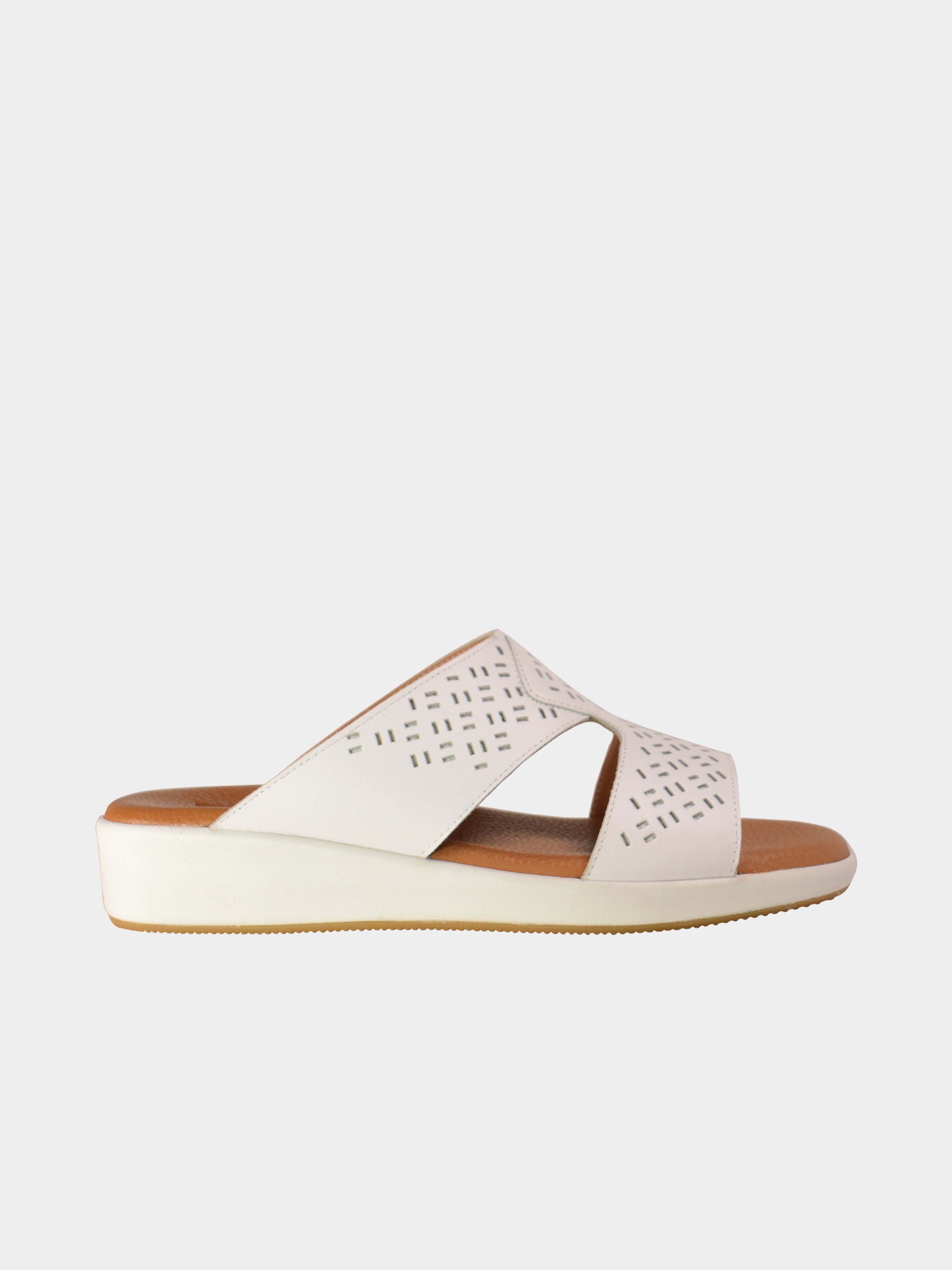 Barjeel Uno BGT-06 Men's Arabic Sandals #color_White