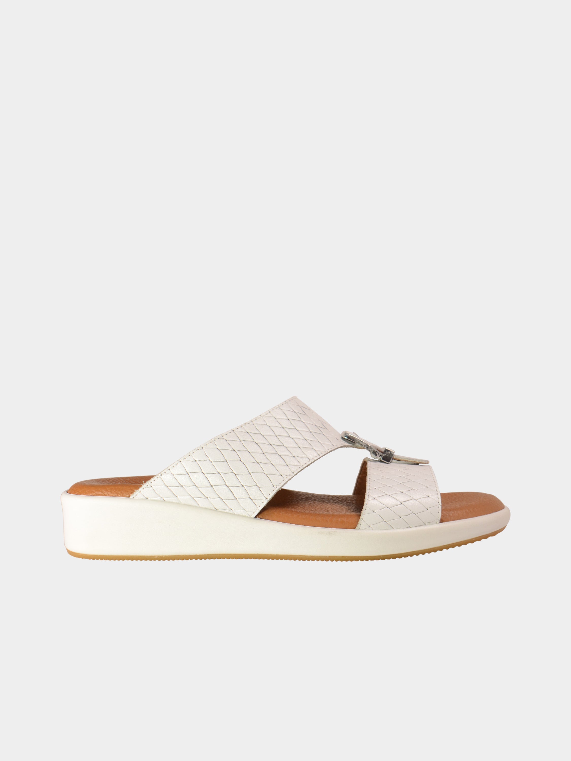 Barjeel Uno BGT-10 Men's Arabic Sandals #color_White