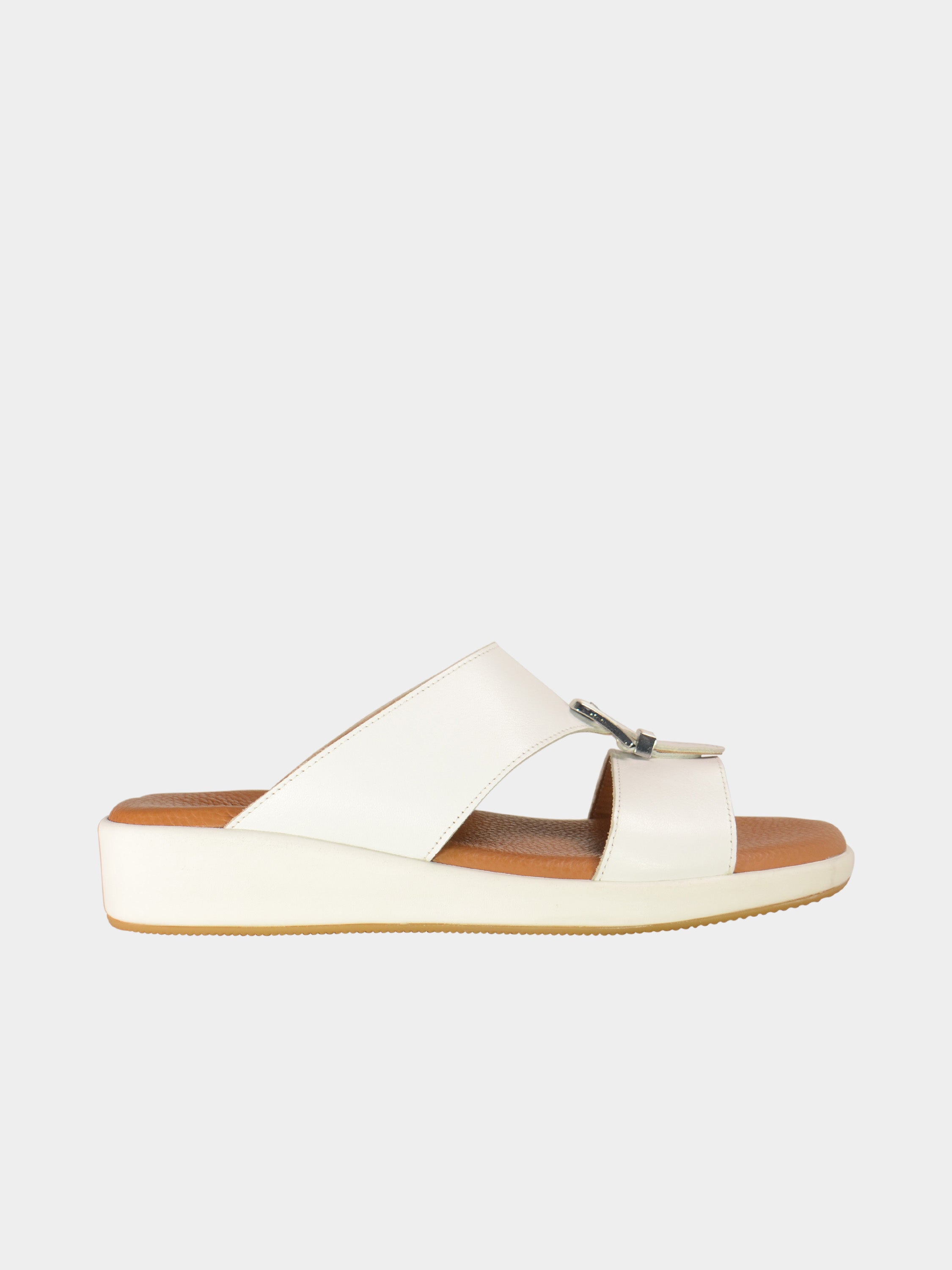 Barjeel Uno BGT-01 Men's Arabic Sandals #color_White