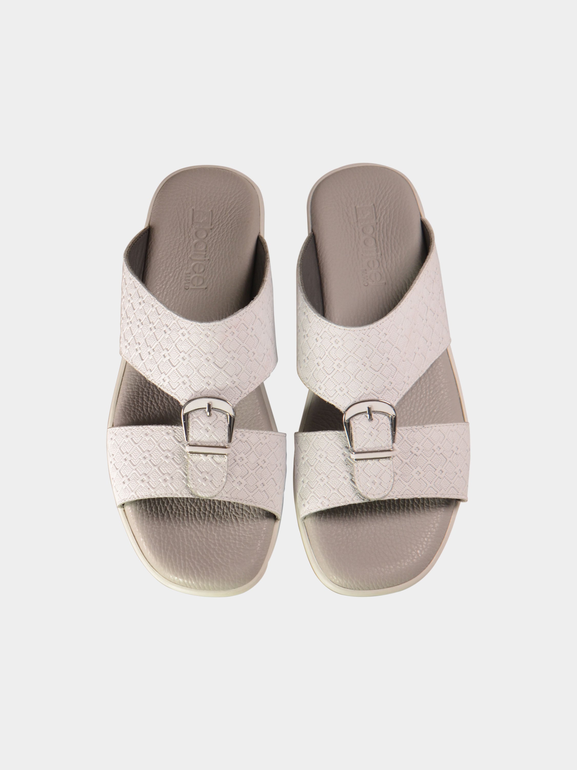 Barjeel Uno BGT-14 Men's Arabic Sandals #color_White