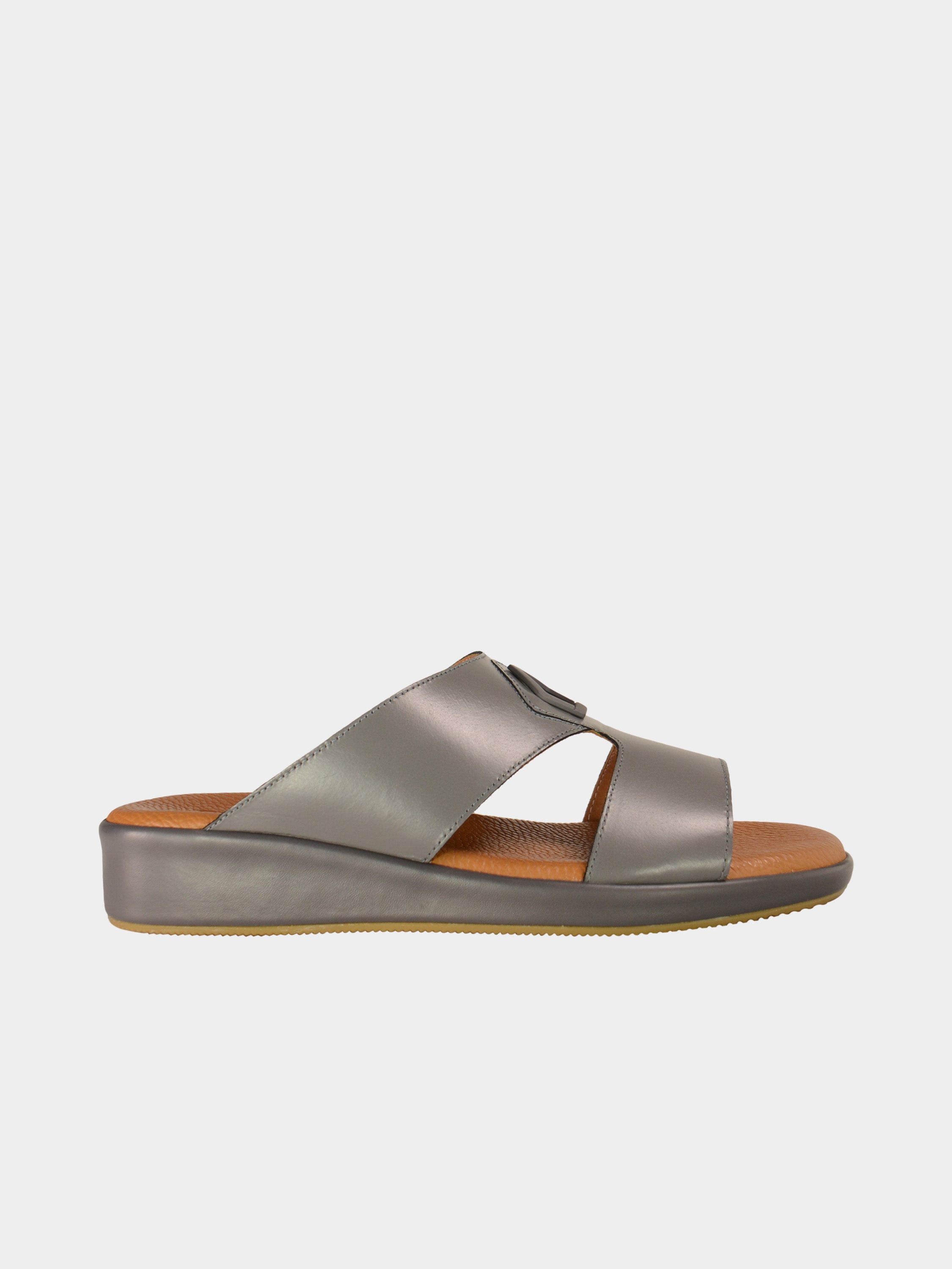 Barjeel Uno BGT-05 Men's Arabic Sandals #color_Grey