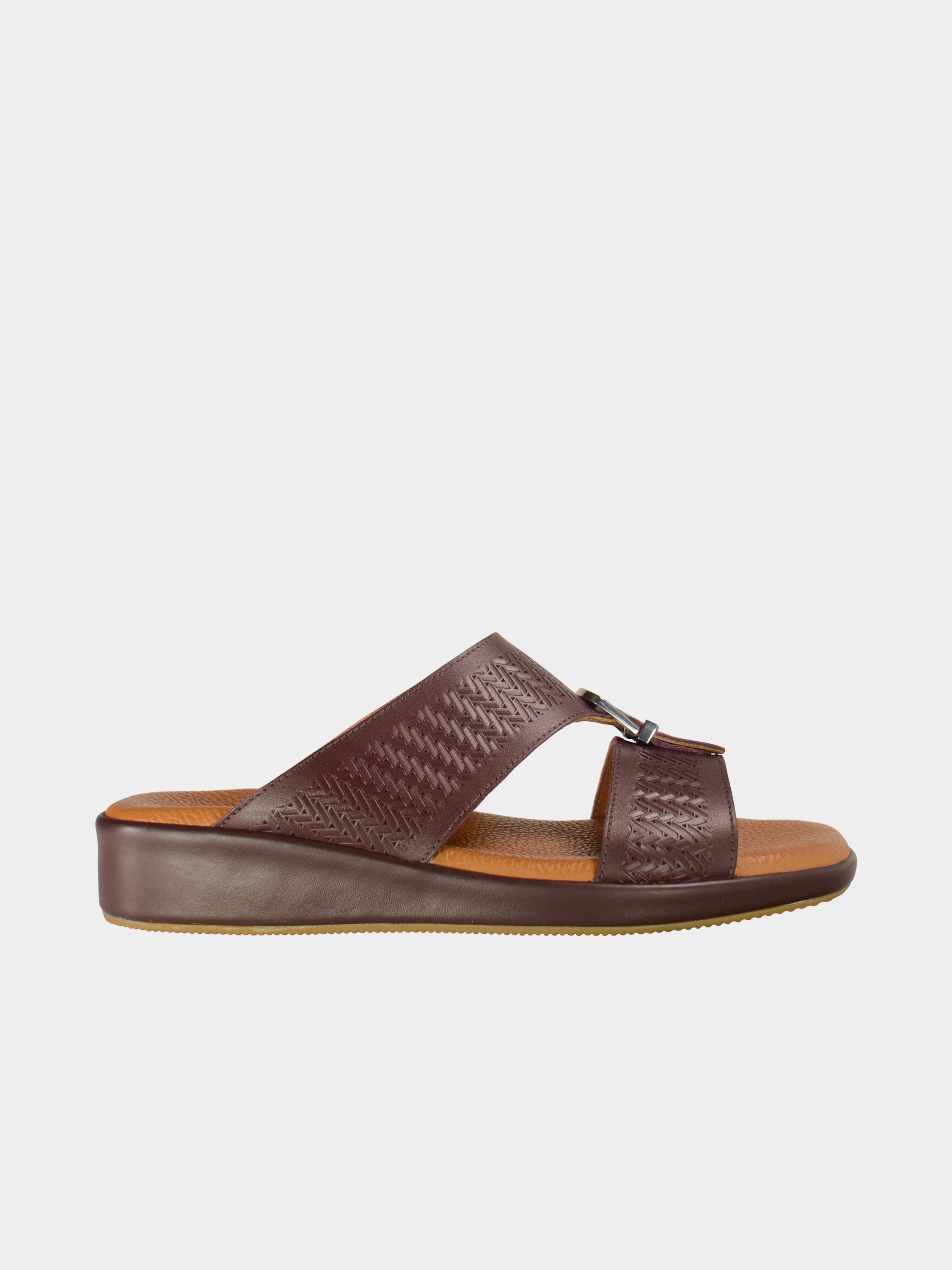 Barjeel Uno BGT-09 Men's Arabic Sandals #color_Maroon