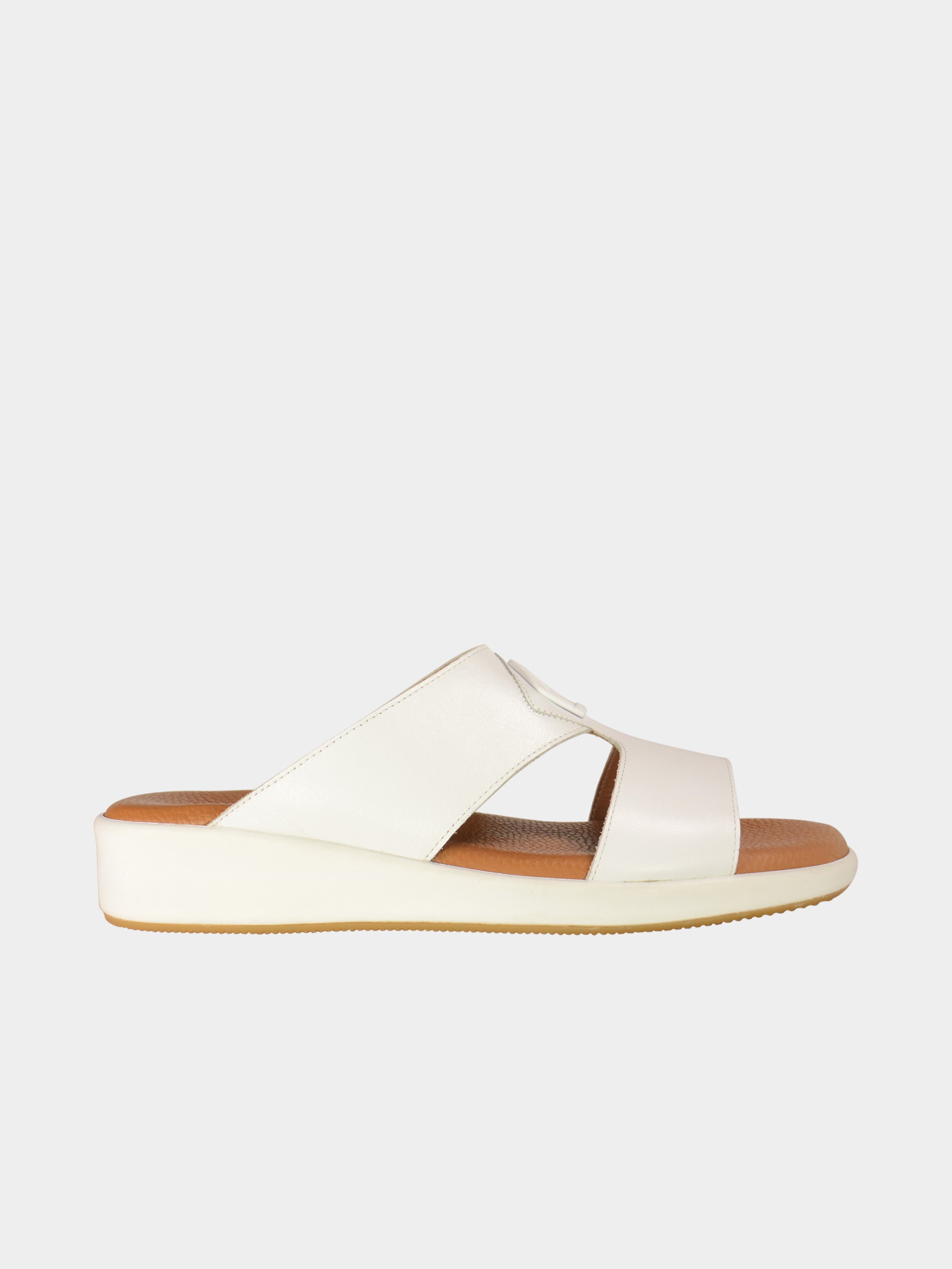 Barjeel Uno BGT-05 Men's Arabic Sandals #color_White