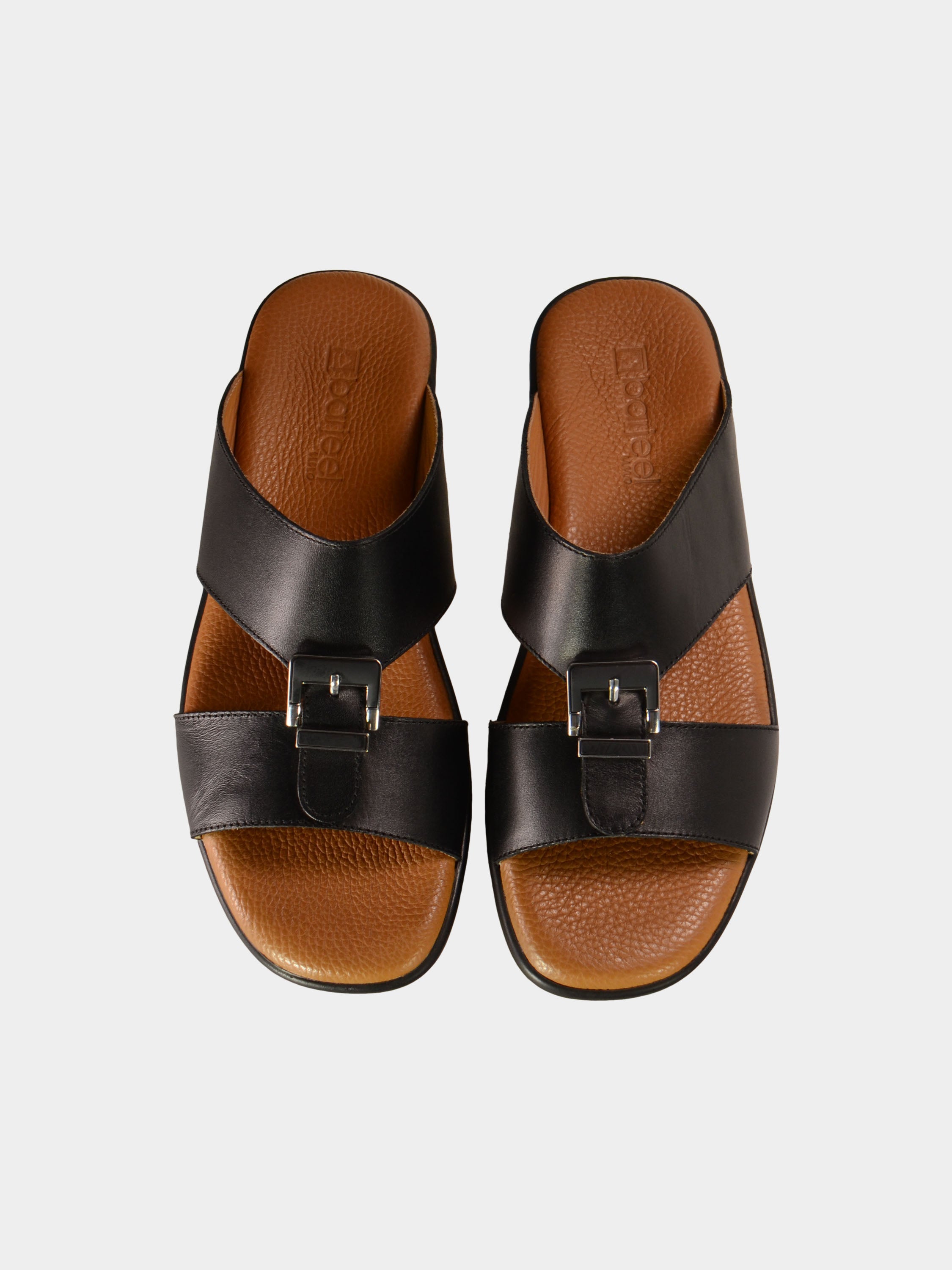 Barjeel Uno BGT-01 Men's Arabic Sandals #color_Black