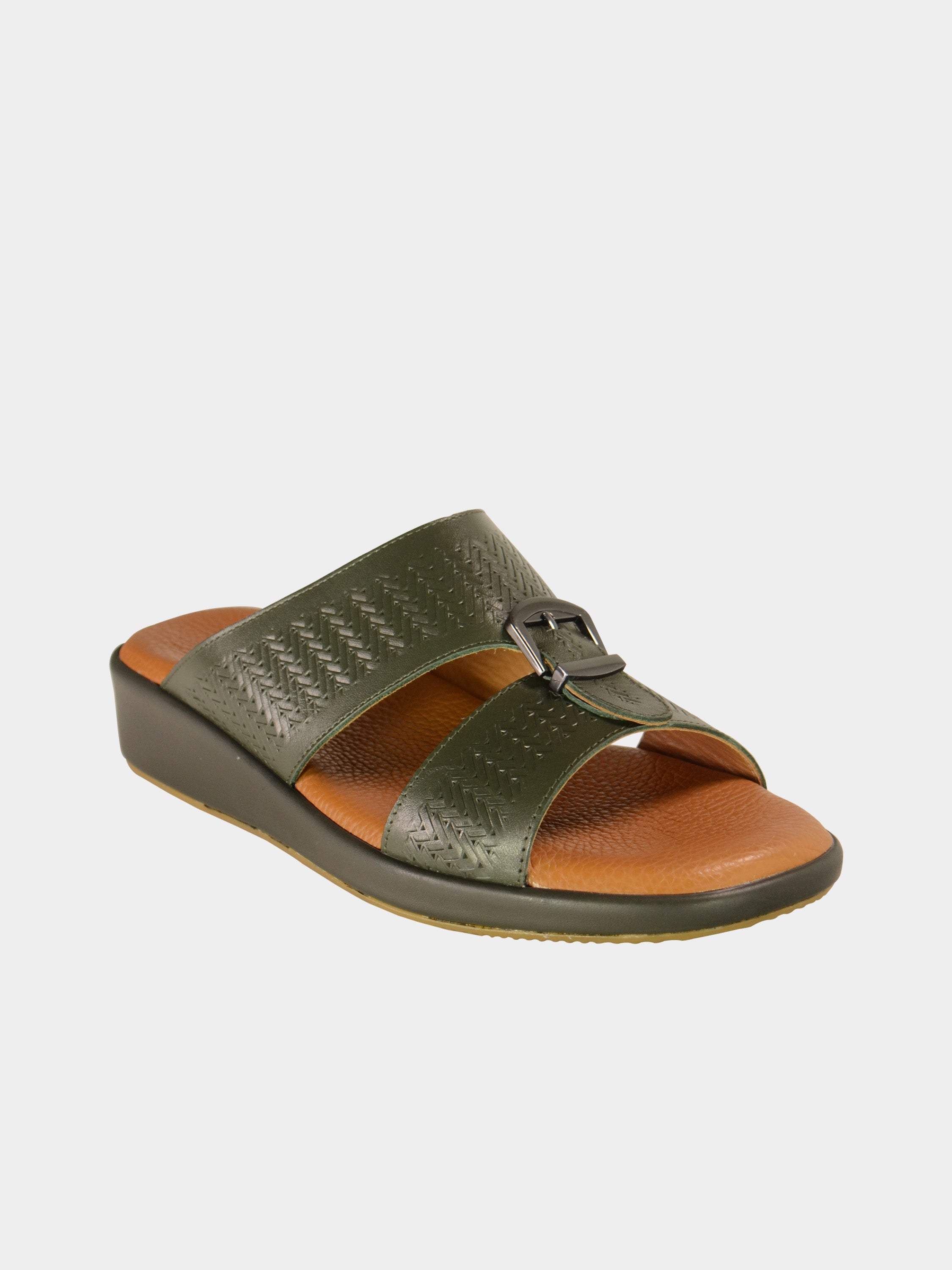 Barjeel Uno BGT-09 Men's Arabic Sandals #color_Green
