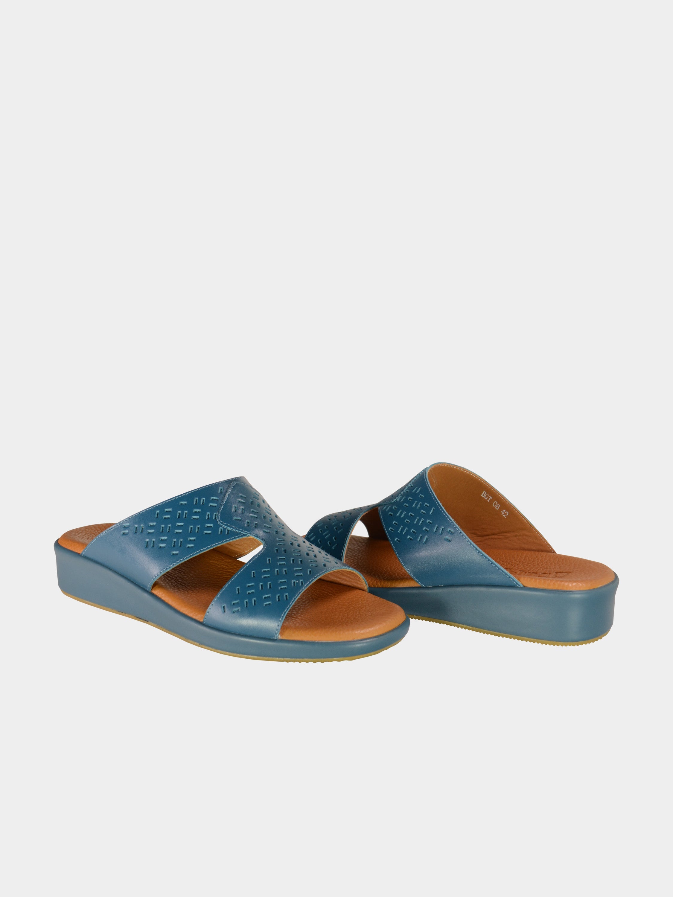 Barjeel Uno BGT-06 Men's Arabic Sandals #color_Blue