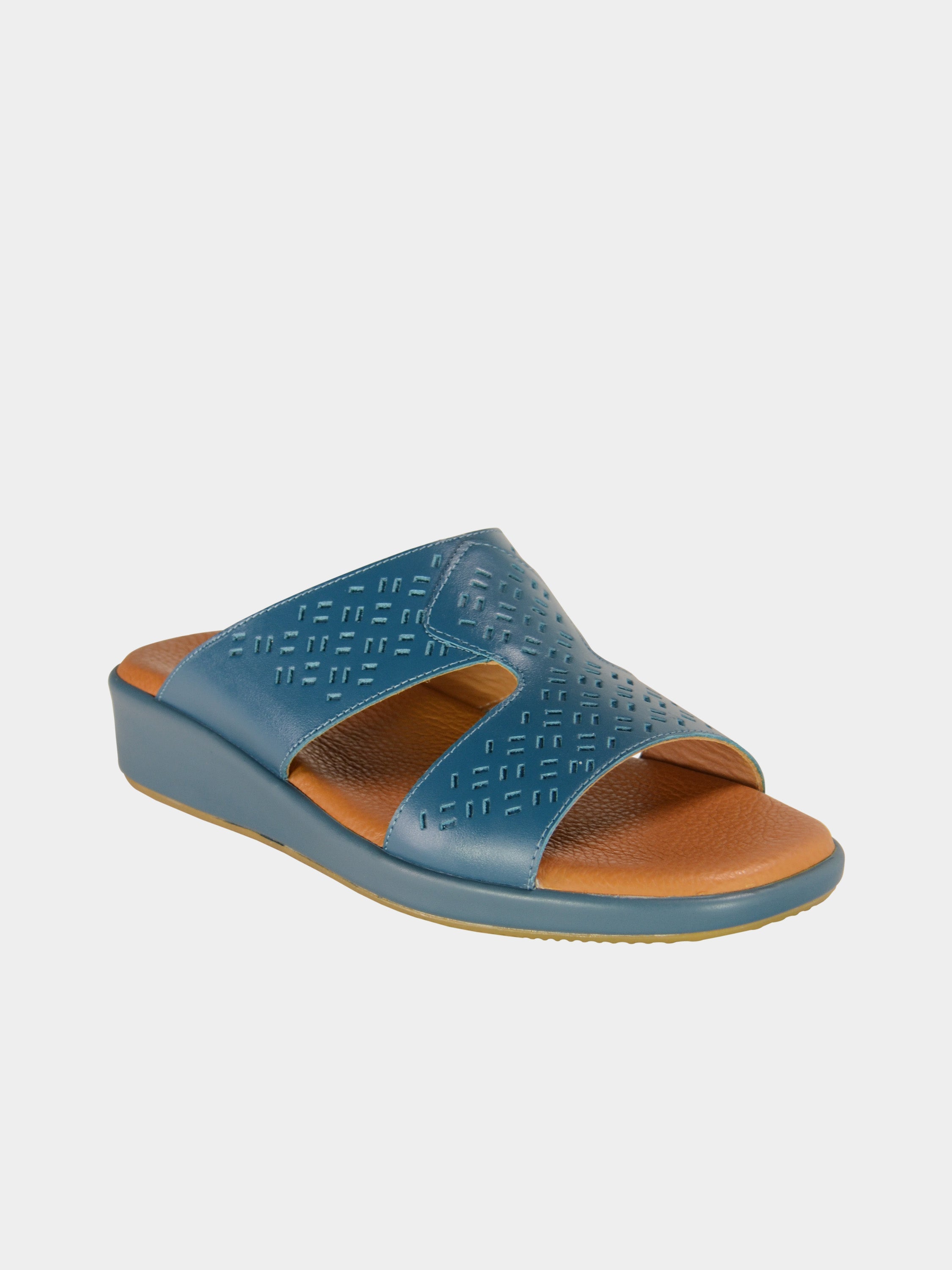 Barjeel Uno BGT-06 Men's Arabic Sandals #color_Blue