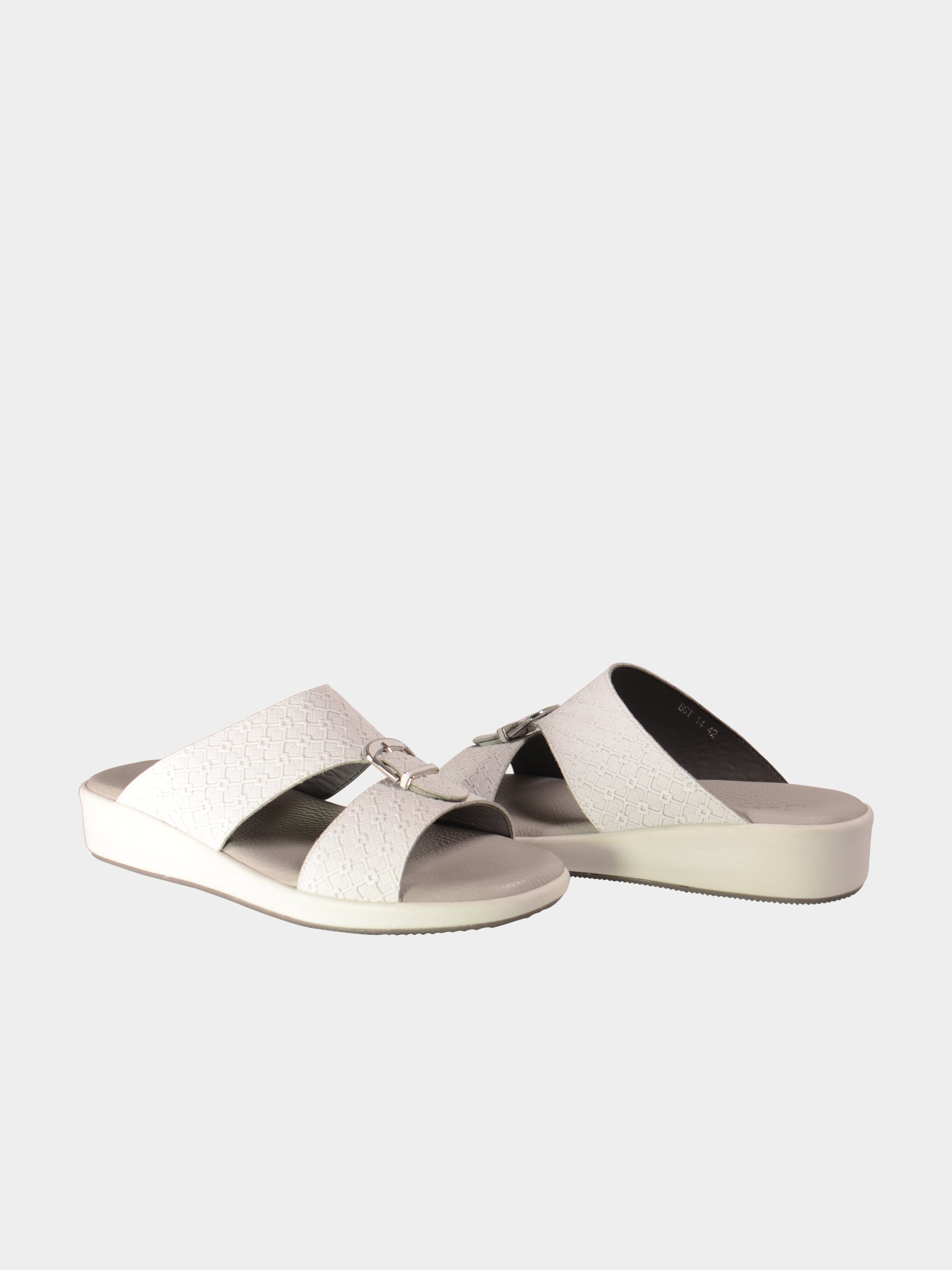 Barjeel Uno BGT-14 Men's Arabic Sandals #color_White