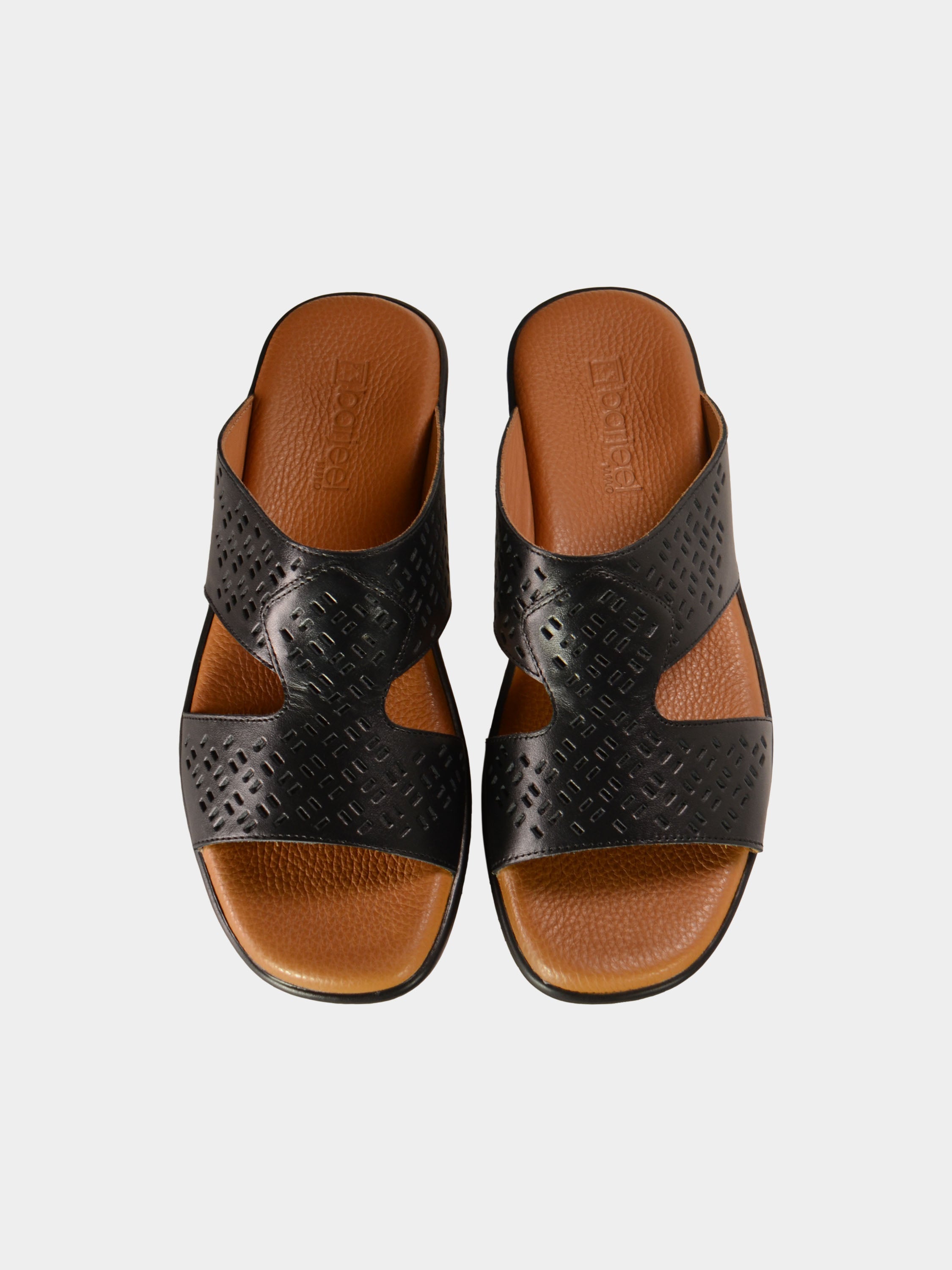 Barjeel Uno BGT-06 Men's Arabic Sandals #color_Black
