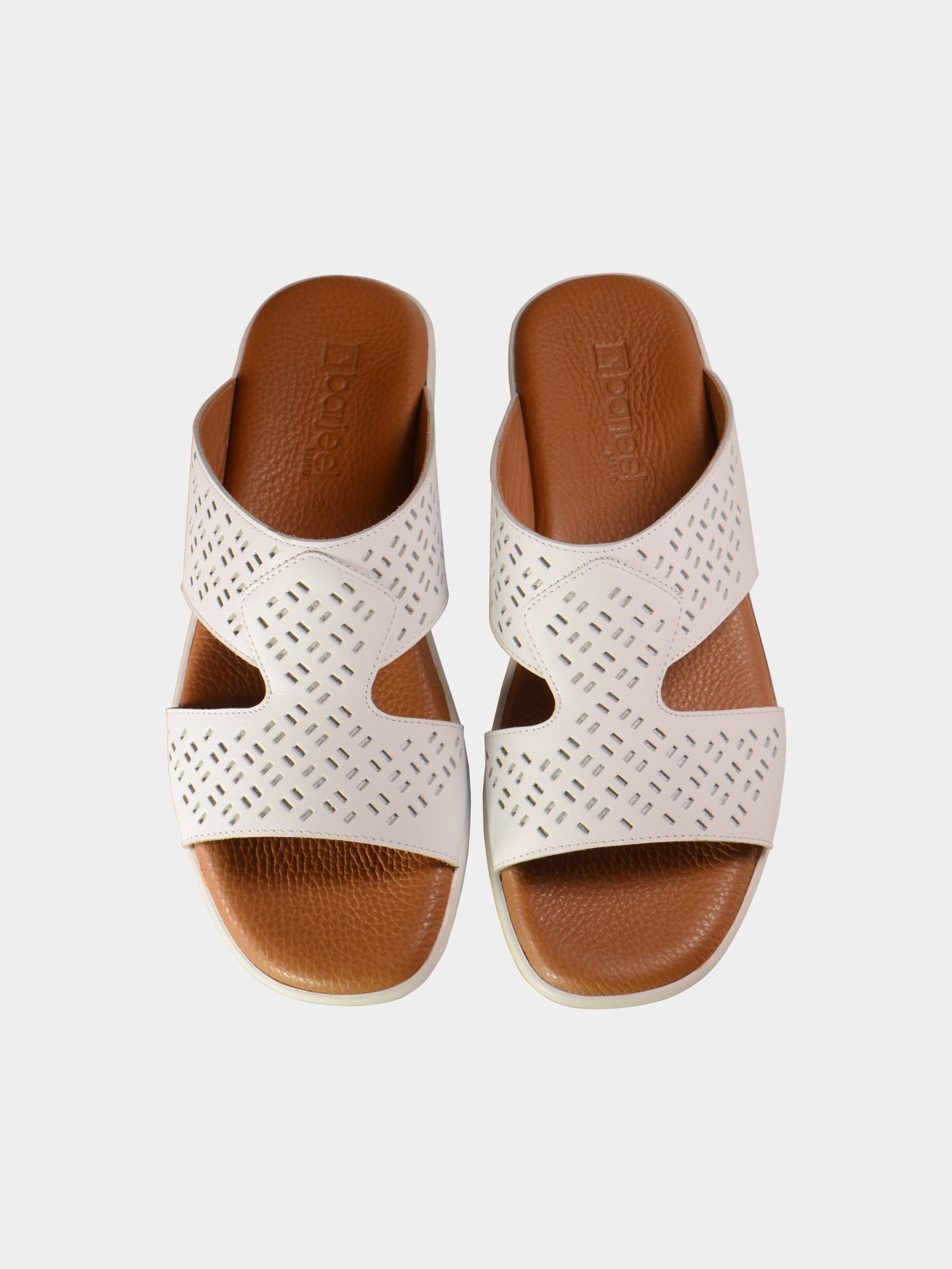 Barjeel Uno BGT-06 Men's Arabic Sandals #color_White