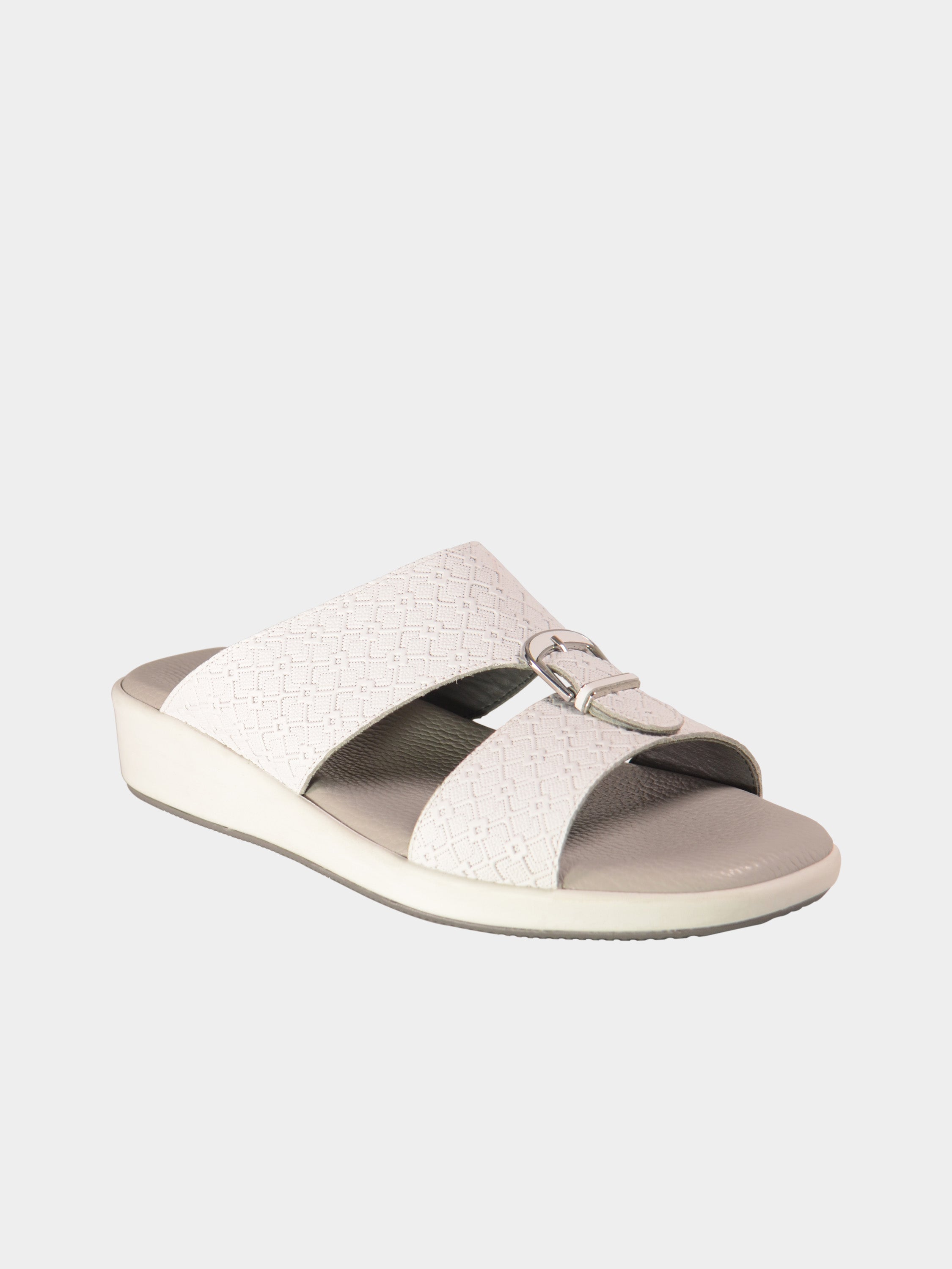 Barjeel Uno BGT-14 Men's Arabic Sandals #color_White