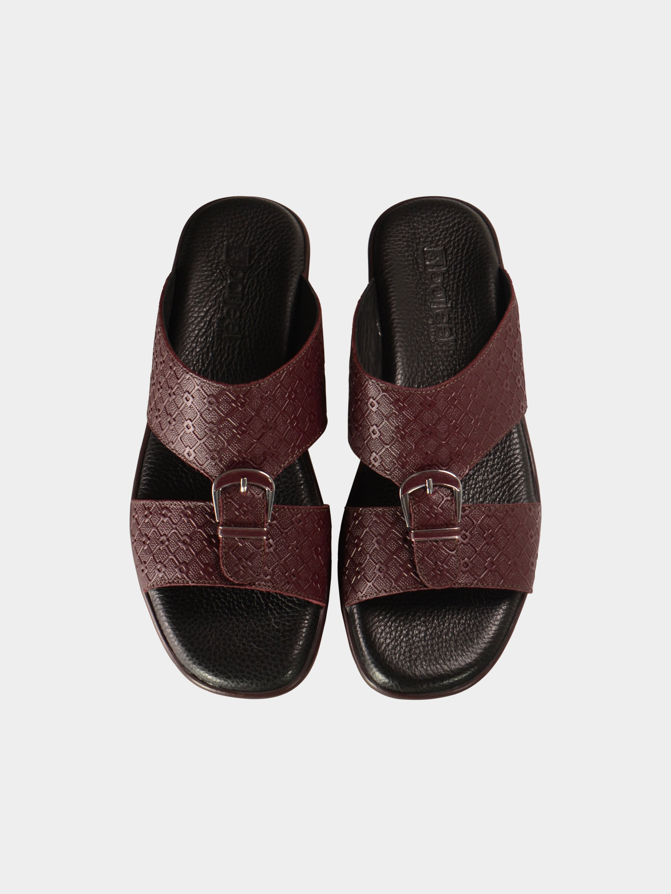 Barjeel Uno BGT-14 Men's Arabic Sandals #color_Maroon