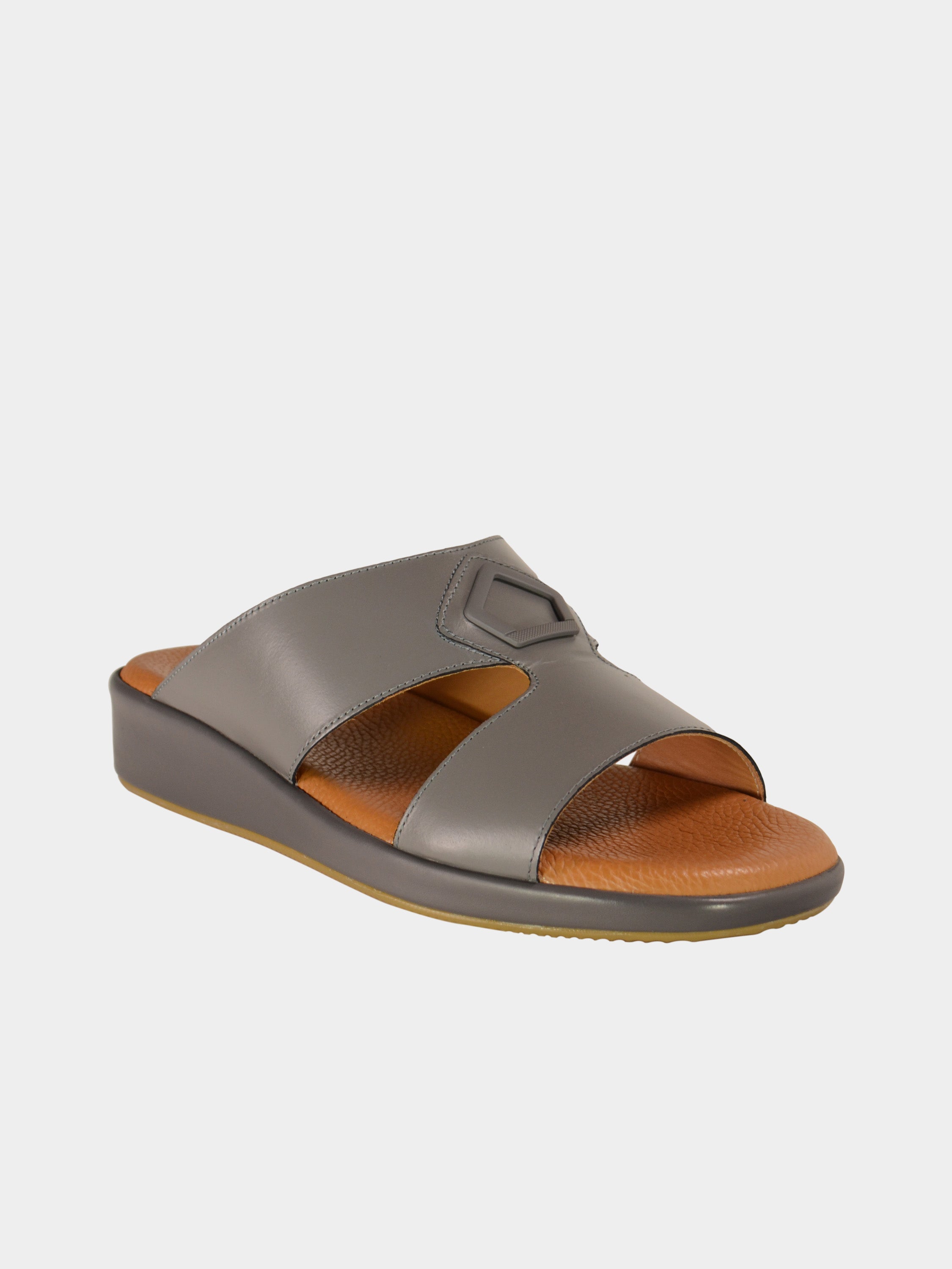 Barjeel Uno BGT-05 Men's Arabic Sandals #color_Grey