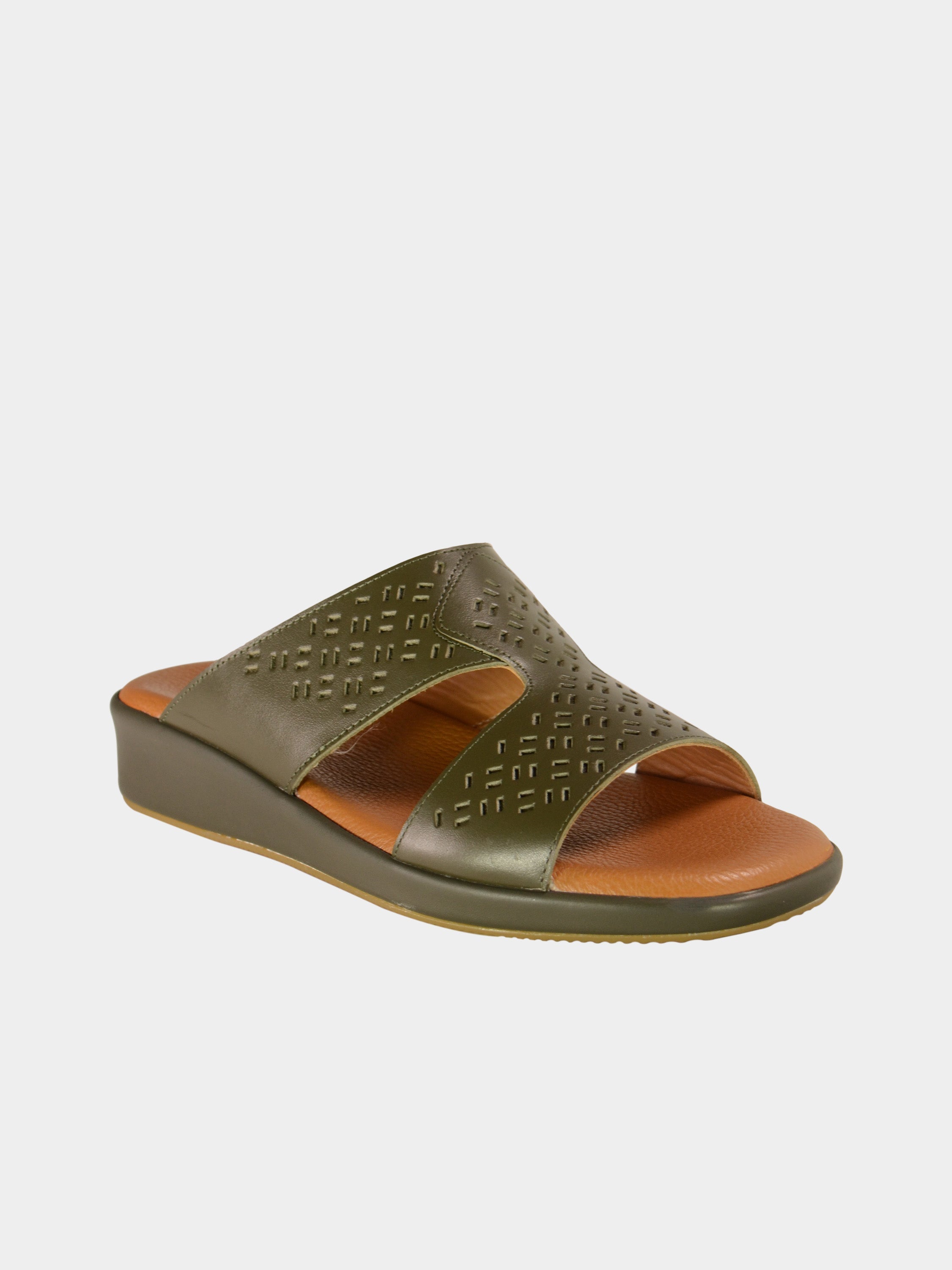 Barjeel Uno BGT-06 Men's Arabic Sandals #color_Green