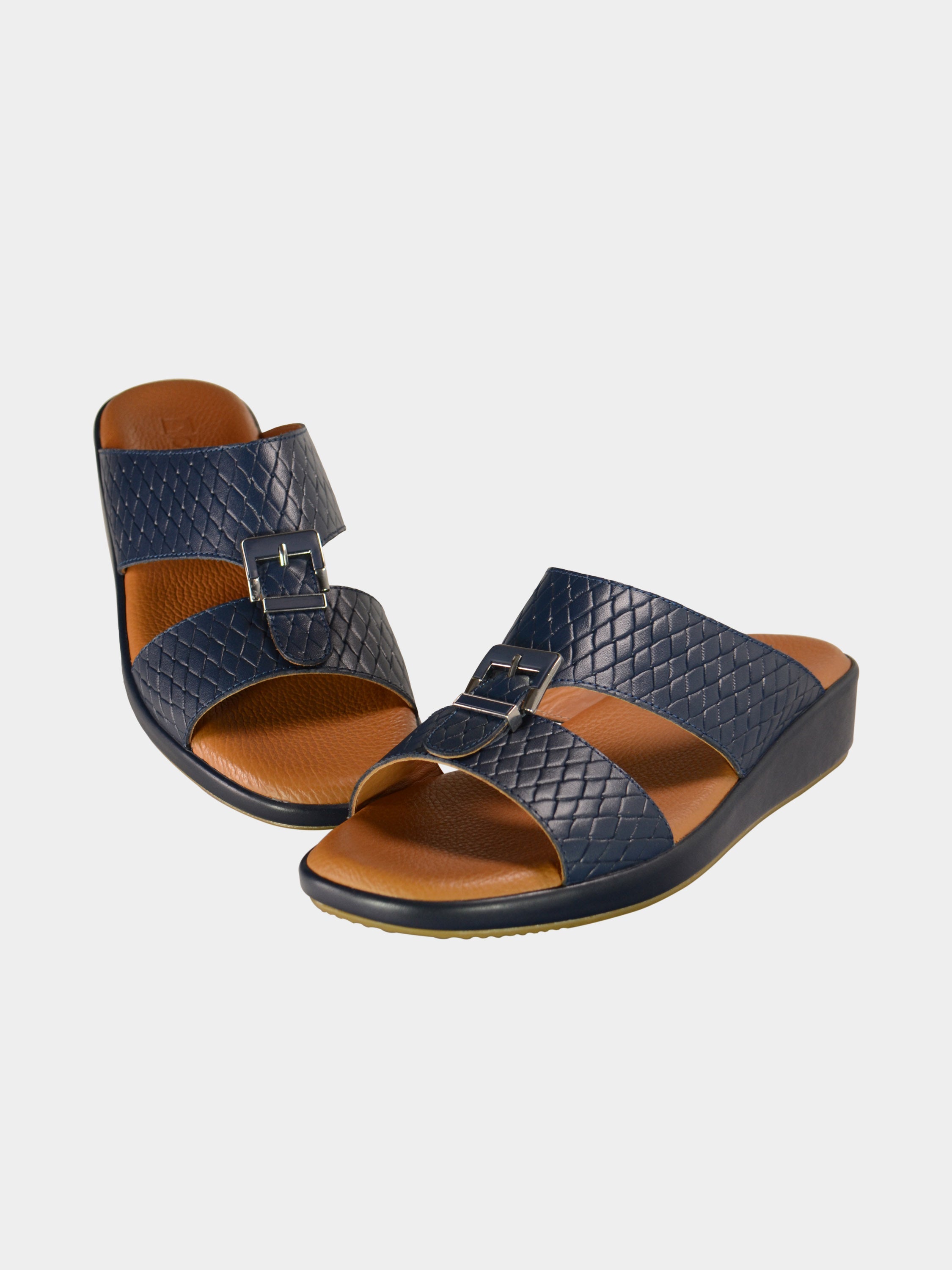 Barjeel Uno BGT-10 Men's Arabic Sandals #color_Navy