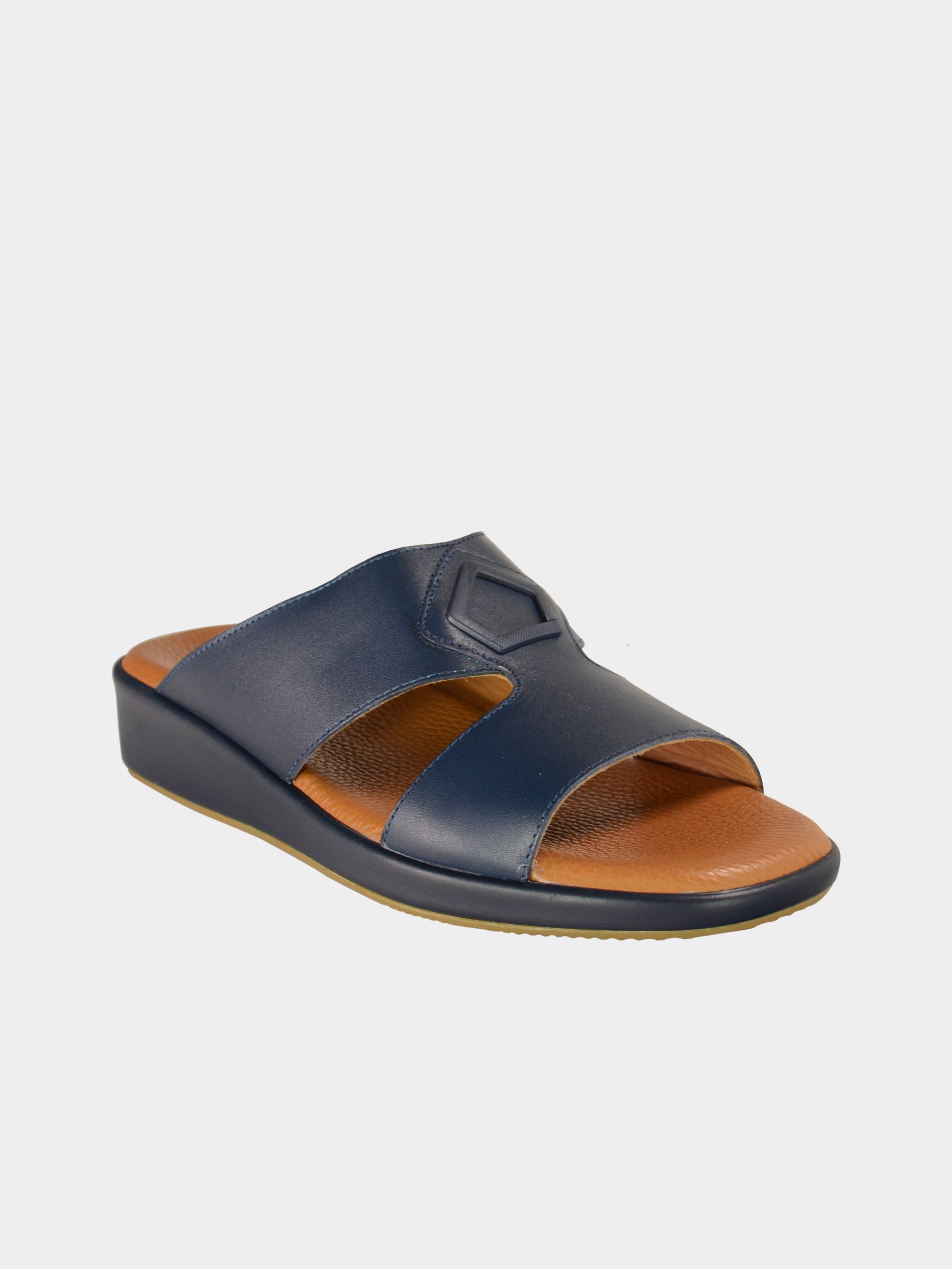Barjeel Uno BGT-05 Men's Arabic Sandals #color_Navy