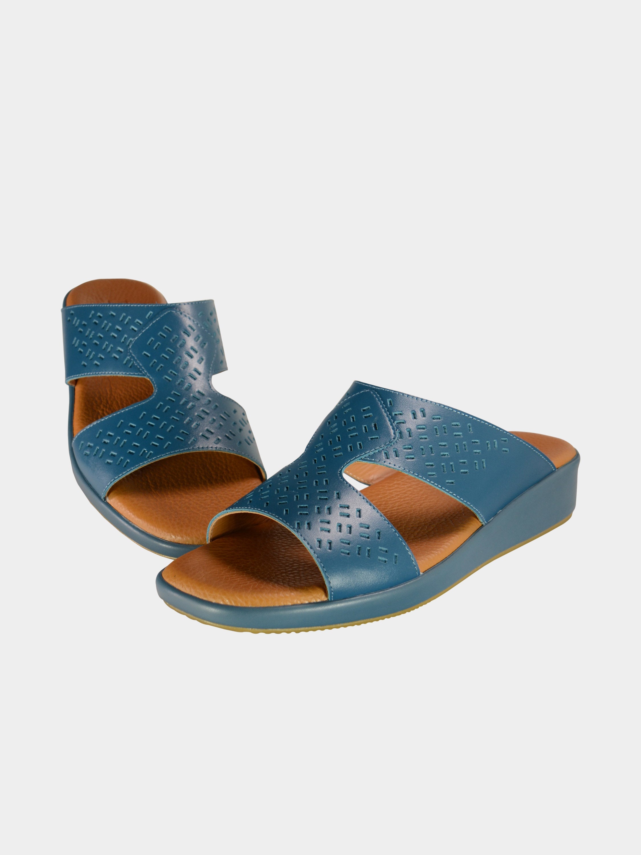 Barjeel Uno BGT-06 Men's Arabic Sandals #color_Blue