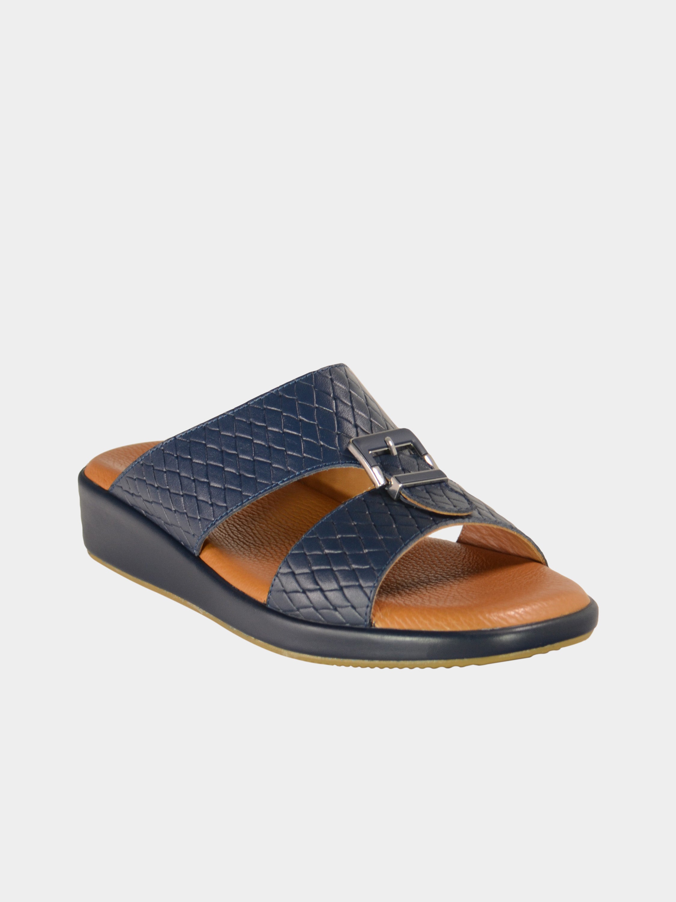 Barjeel Uno BGT-10 Men's Arabic Sandals #color_Navy
