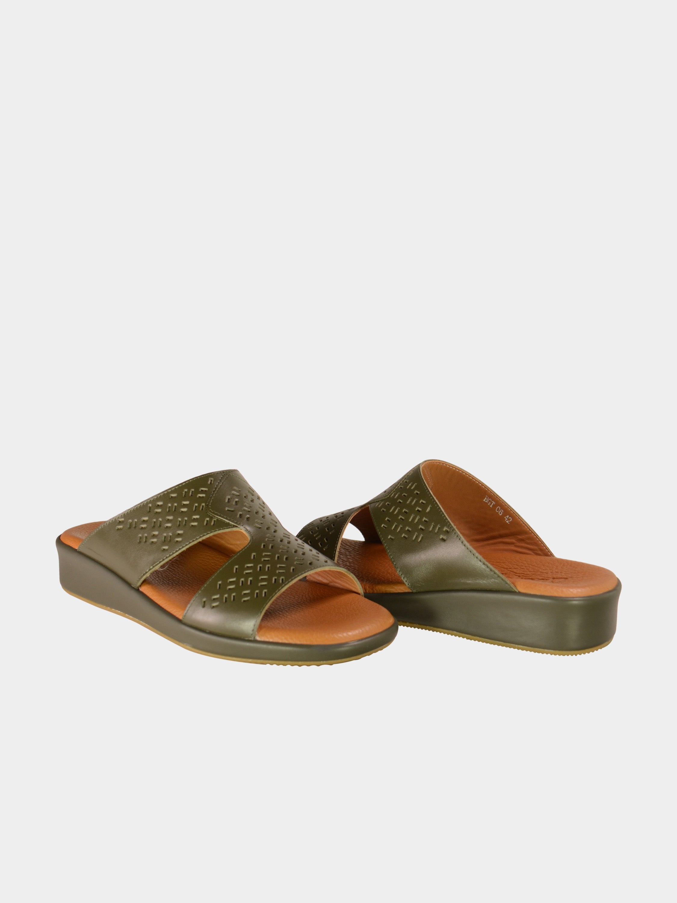 Barjeel Uno BGT-06 Men's Arabic Sandals #color_Green