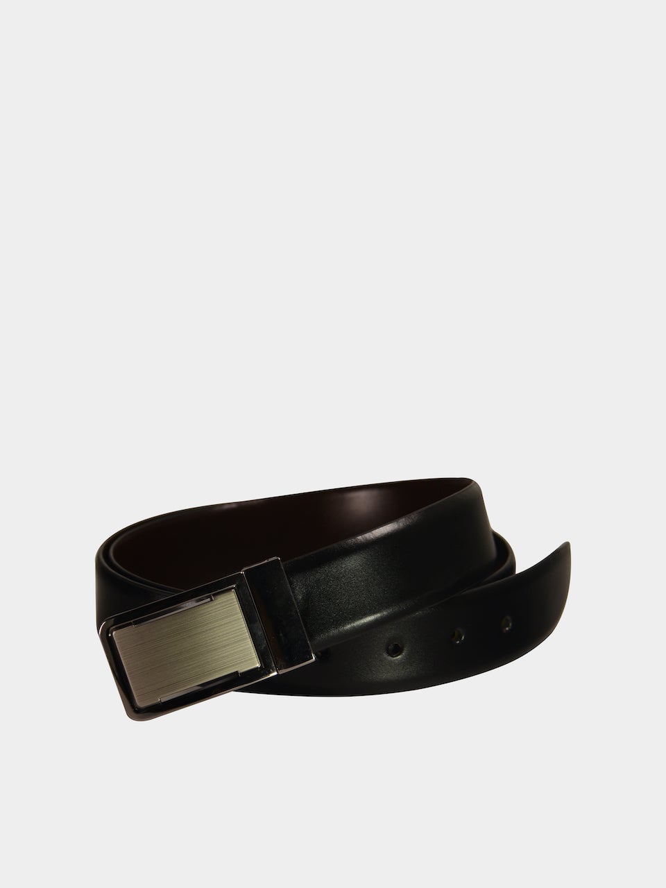 Barjeel Uno Men Slim Belts in Black Leather