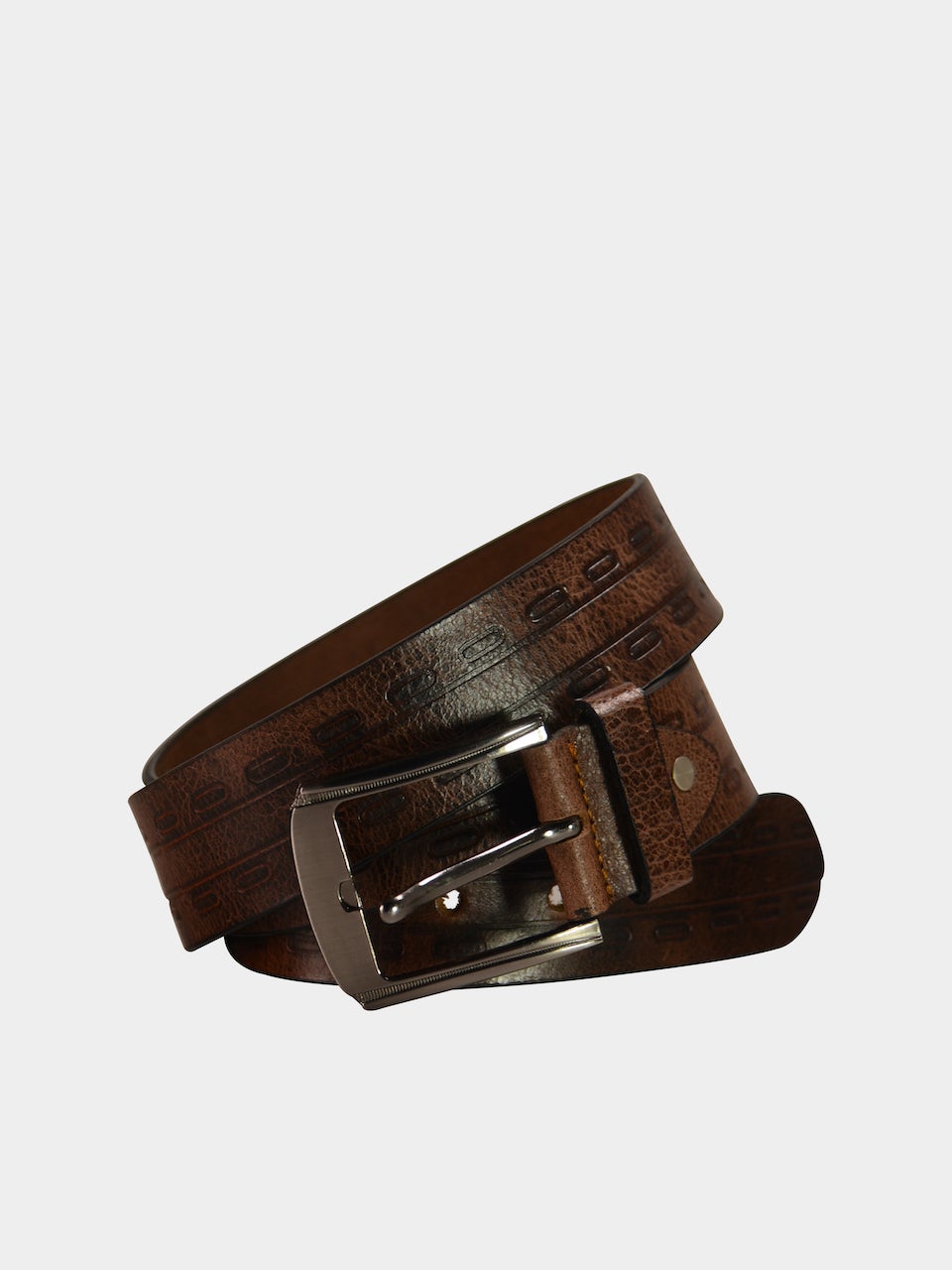 Barjeel Uno Men Slim Belts in Black Leather