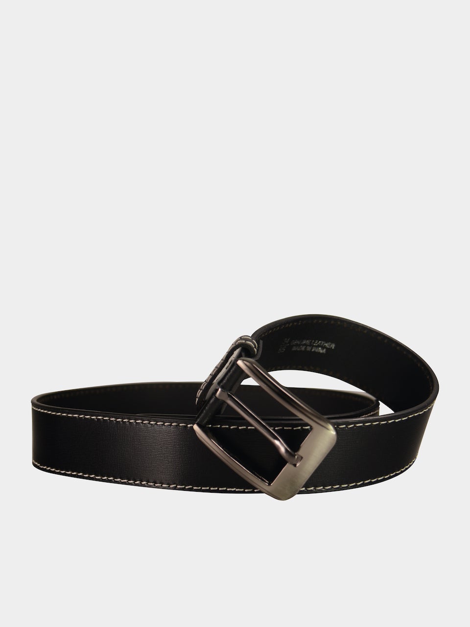Barjeel Uno Men Slim Belts in Black Leather