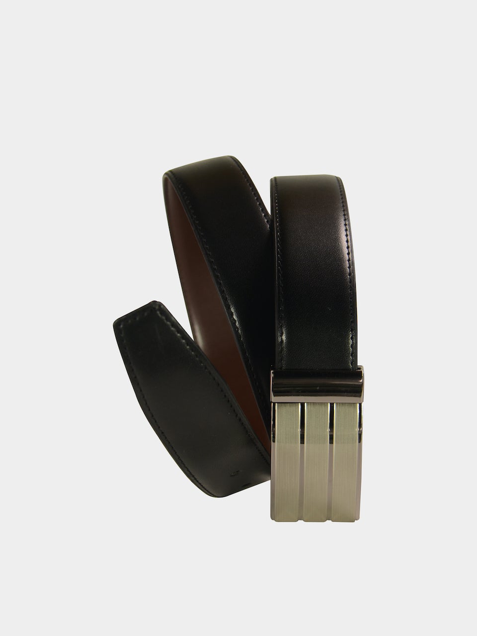 Barjeel Uno Men Slim Belts in Black Leather