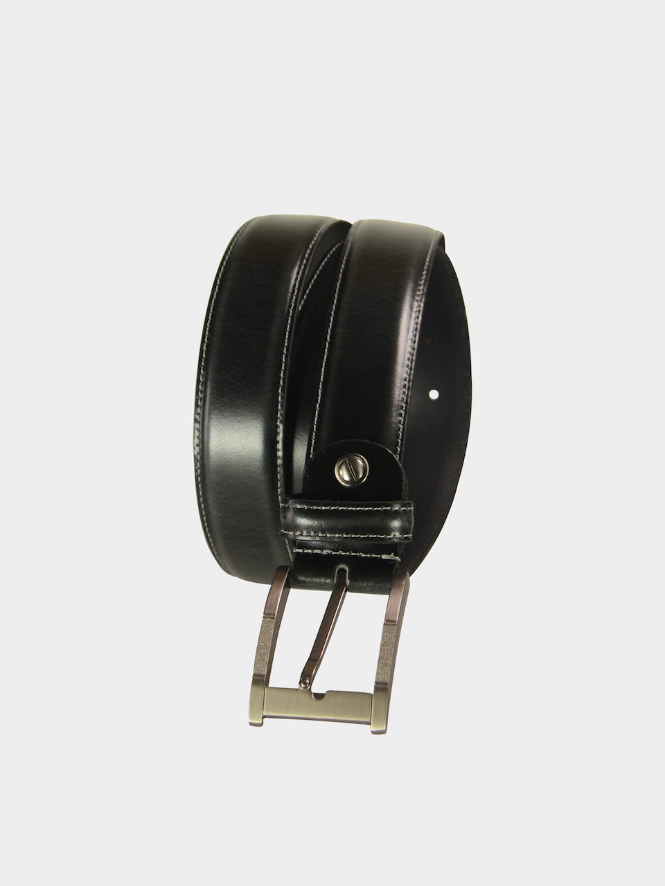 Barjeel Uno Men Slim Belts in Black Leather