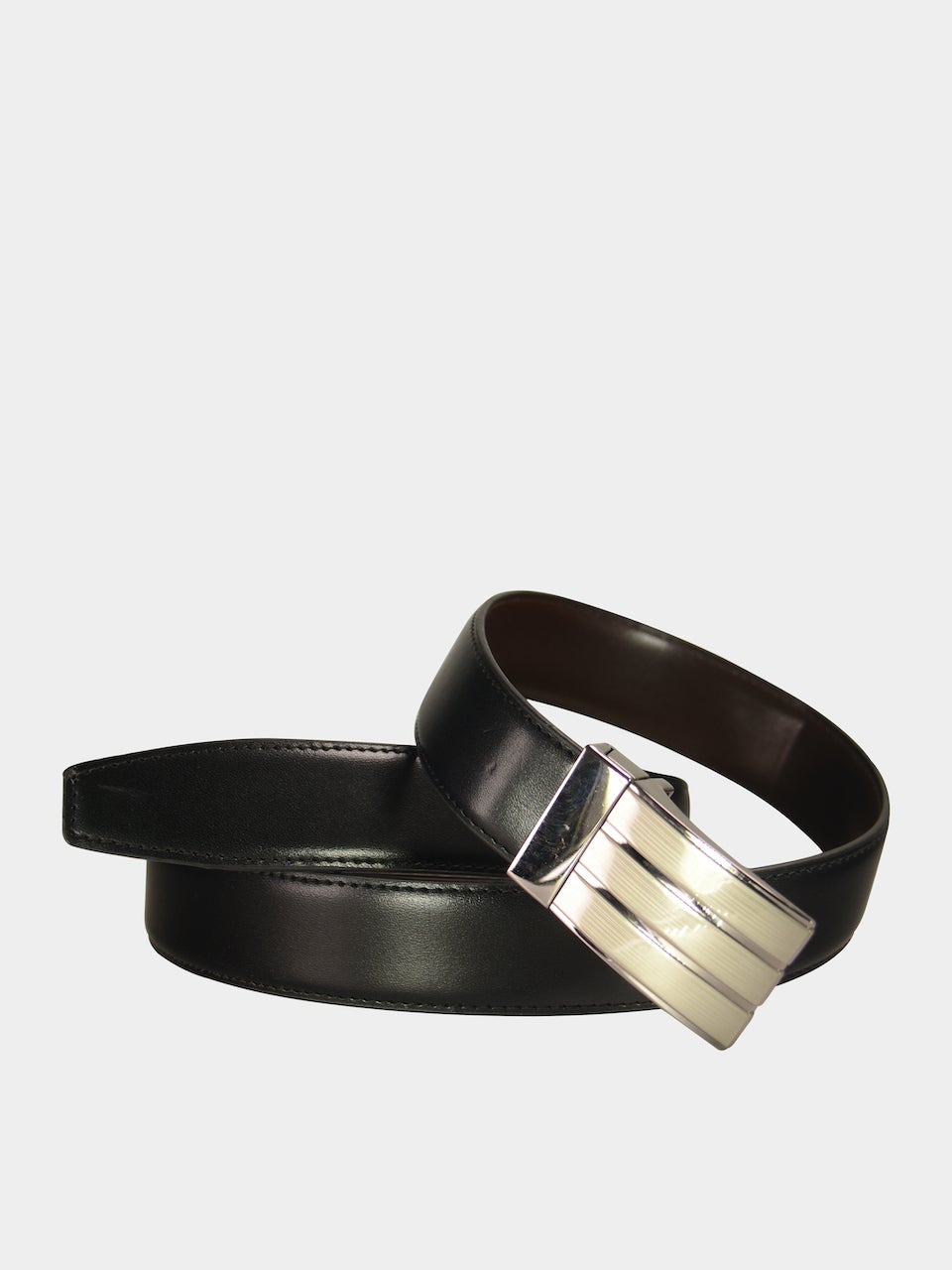 Barjeel Uno Men Slim Belts in Black Leather