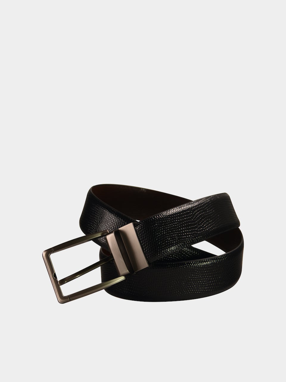 Barjeel Uno Men Slim Belts in Black Leather